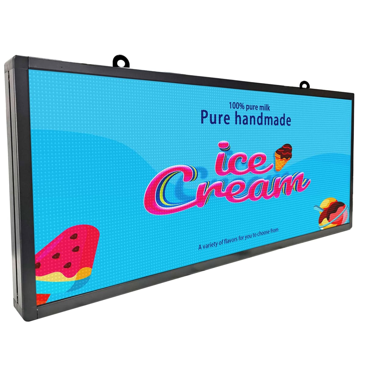 DSVALUELD Letrero LED Programable Exterior P6 40''x17'' - Pantalla Digital Full Color Alta Brillo DS P6 5X2-2