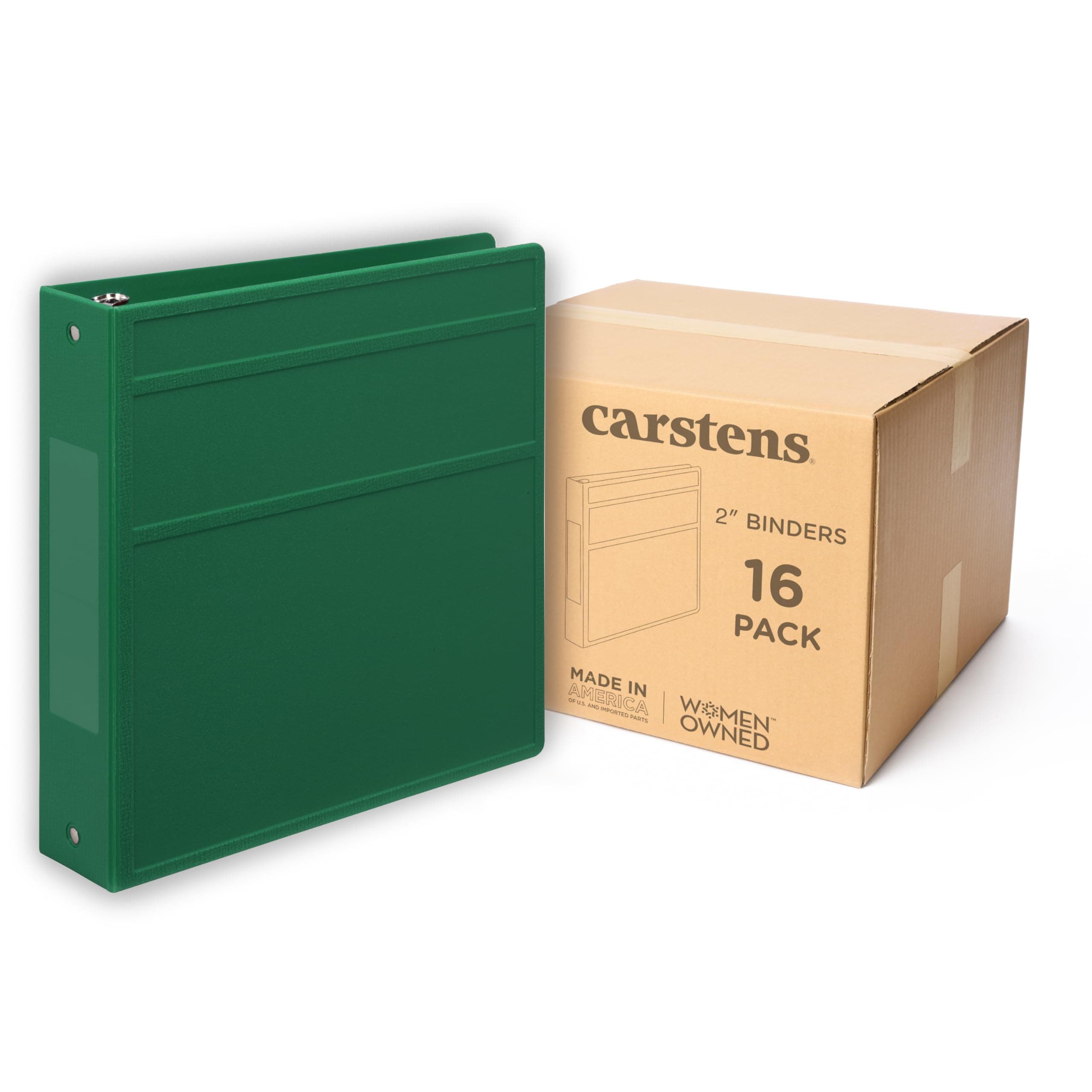 Carstens Archivador 3 Anillas 2" Heavy Duty - Verde Hoja (Case de 16) 2844-3RCS