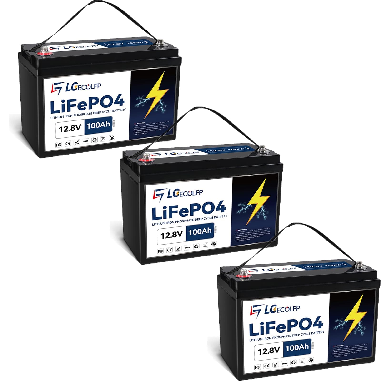 LGECOLFP A 12V 100AH BATTERY -3 PACK