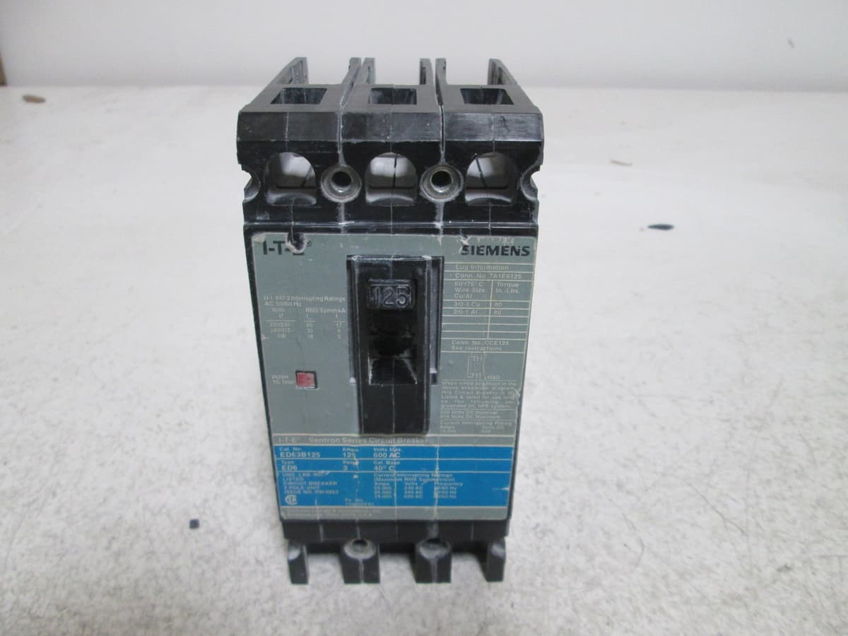 SIEMENS ED63B125 Interruptor moldeado 125A 3 polos