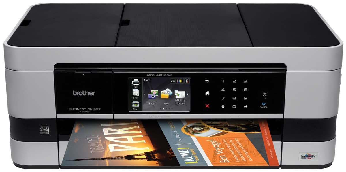 Impresora multifunción Brother MFC-J4510DW inalámbrica, color, con ADF y fax