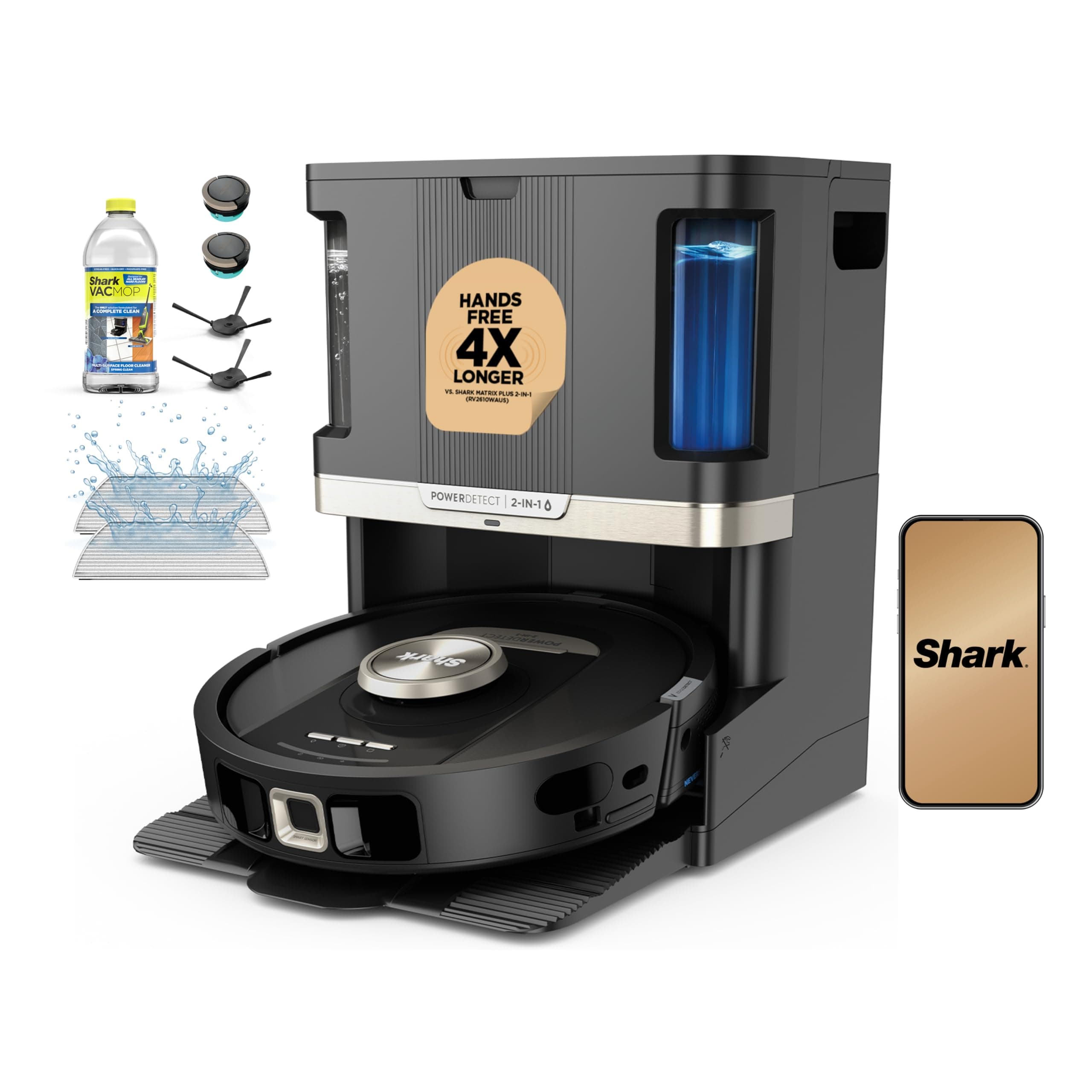 Shark PowerDetect NeverTouch Pro Robot Vacuum & Mop Combo AV2800ZEBK
