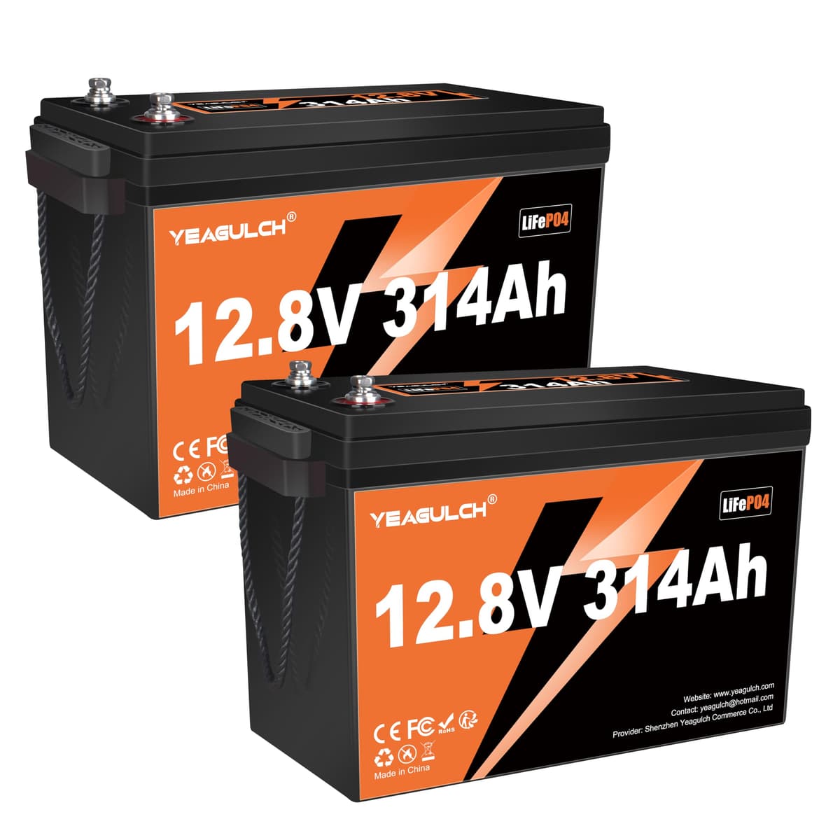 2 Pack 12V 314Ah LiFePO4 - 4019Wh, corte baja temp, 15000+ ciclos (yeagulch) MYS95413-666