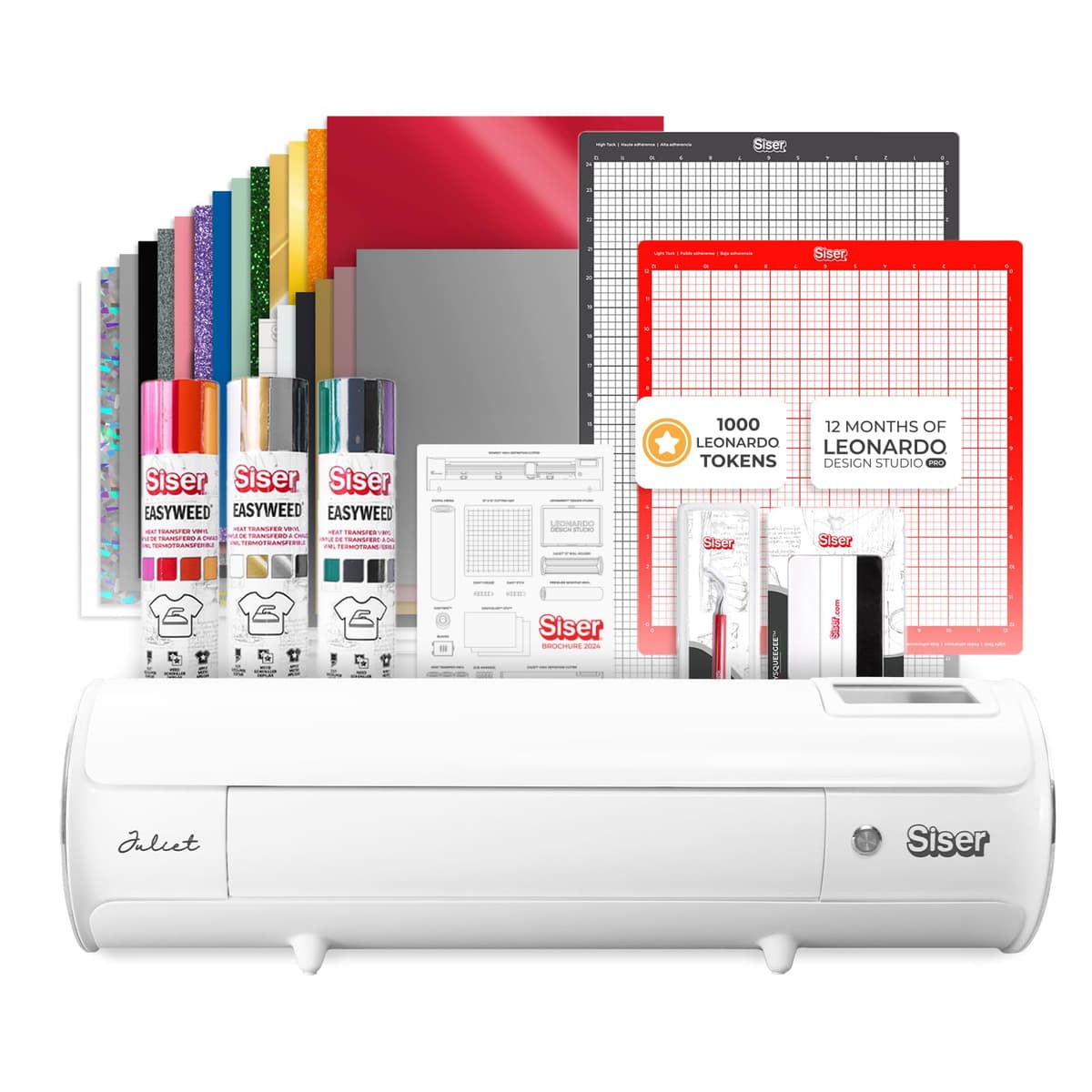 Siser Juliet Essential Bundle - Cortadora profesional de alta definición 12" para vinilo y más, compatible WiFi SNAJULBUNDL