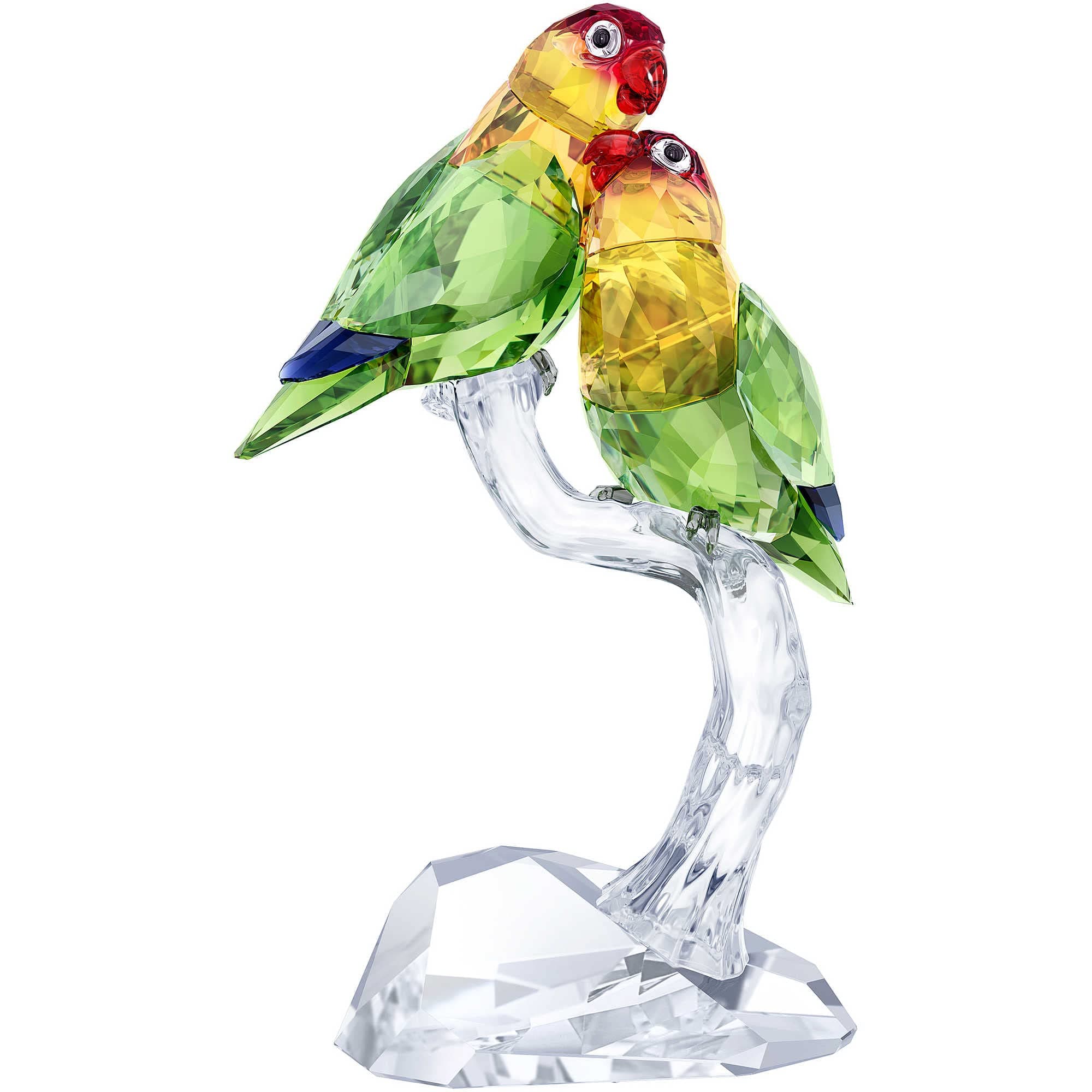 Swarovski 5379552 Lovebirds figura de cristal multicolor, 16 x 8.8 x 5.5 cm