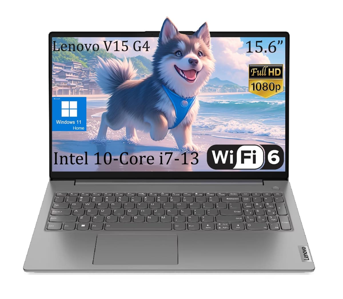 Lenovo V15 G4 Notebook Empresarial 15.6" FHD Antirreflejo, Intel i7-13620H de 10 núcleos (Beat Ultra 7 255U), 40GB RAM, 2TB SSD, WiFi 6, Bluetooth 5.2, Windows 11 Home, con Kit de Accesorios 6 en 1 5ave Lenovo V15 15.6" i7 Business Laptop