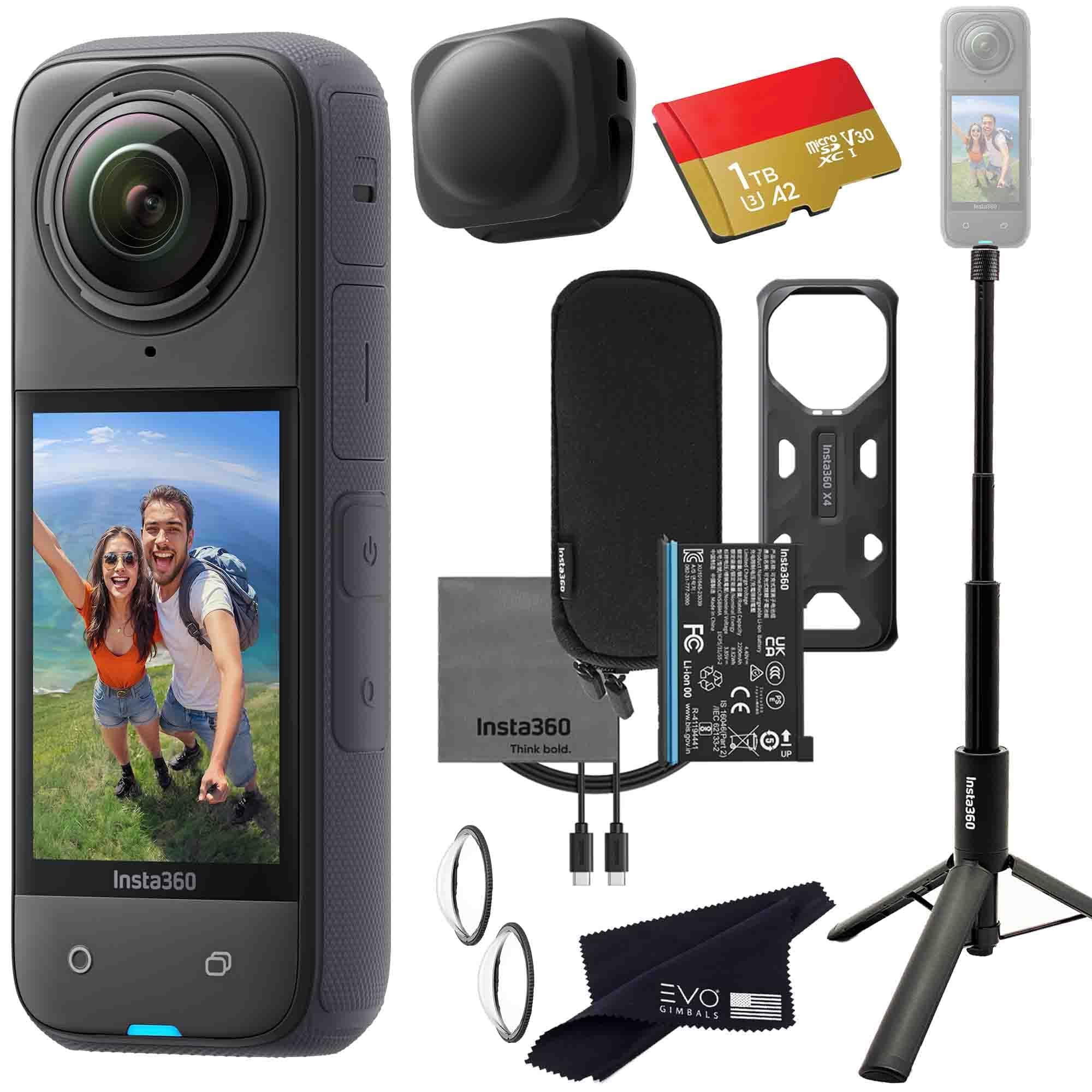 Insta360 X4 Tripod Selfie Stick Bundle - Cámara 360 8K con trípode e Invisible Selfie Stick