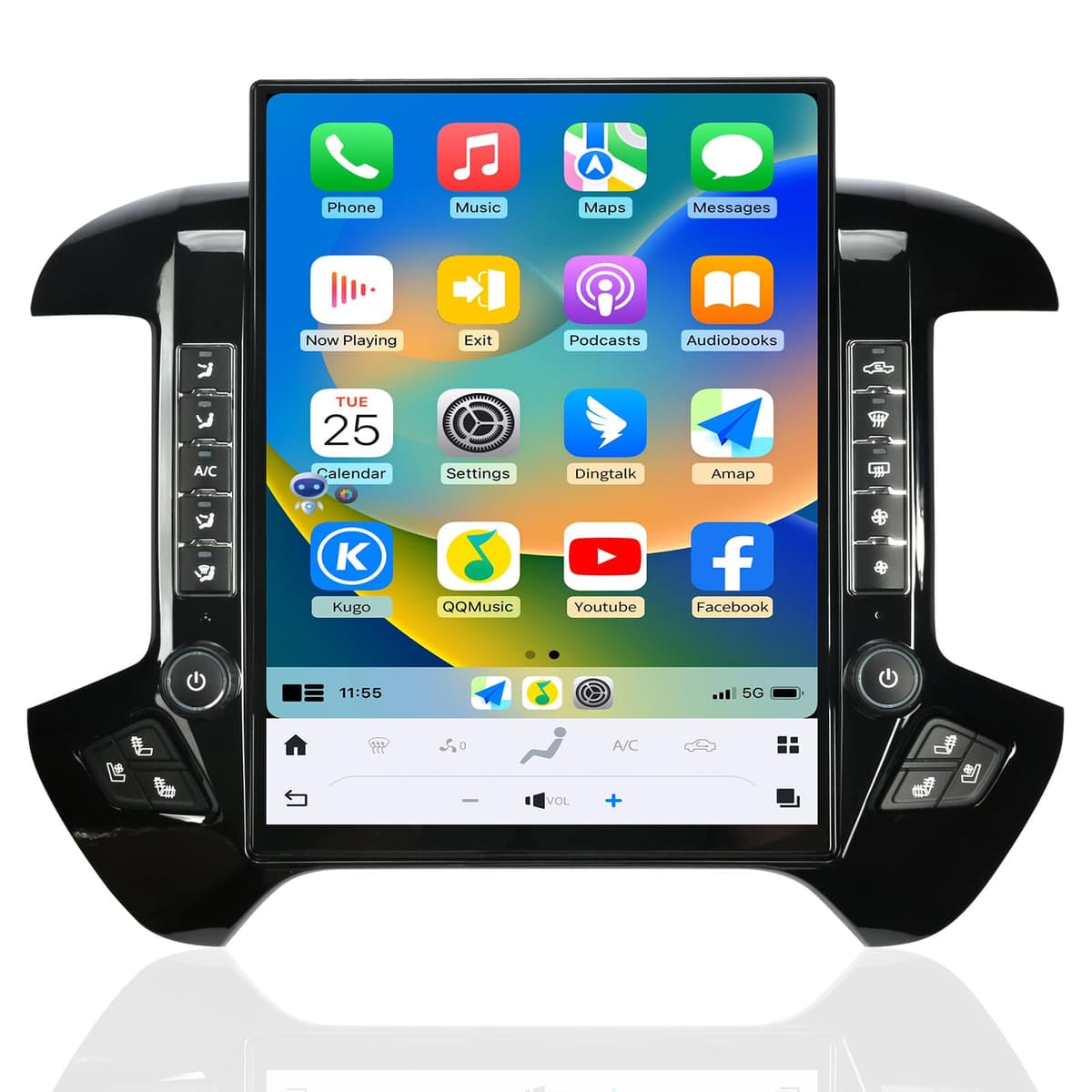 Toeeklsa Radio Android 15.6" con CarPlay/Android Auto para GMC Sierra / Chevrolet Silverado (OEM 8") 8+128G