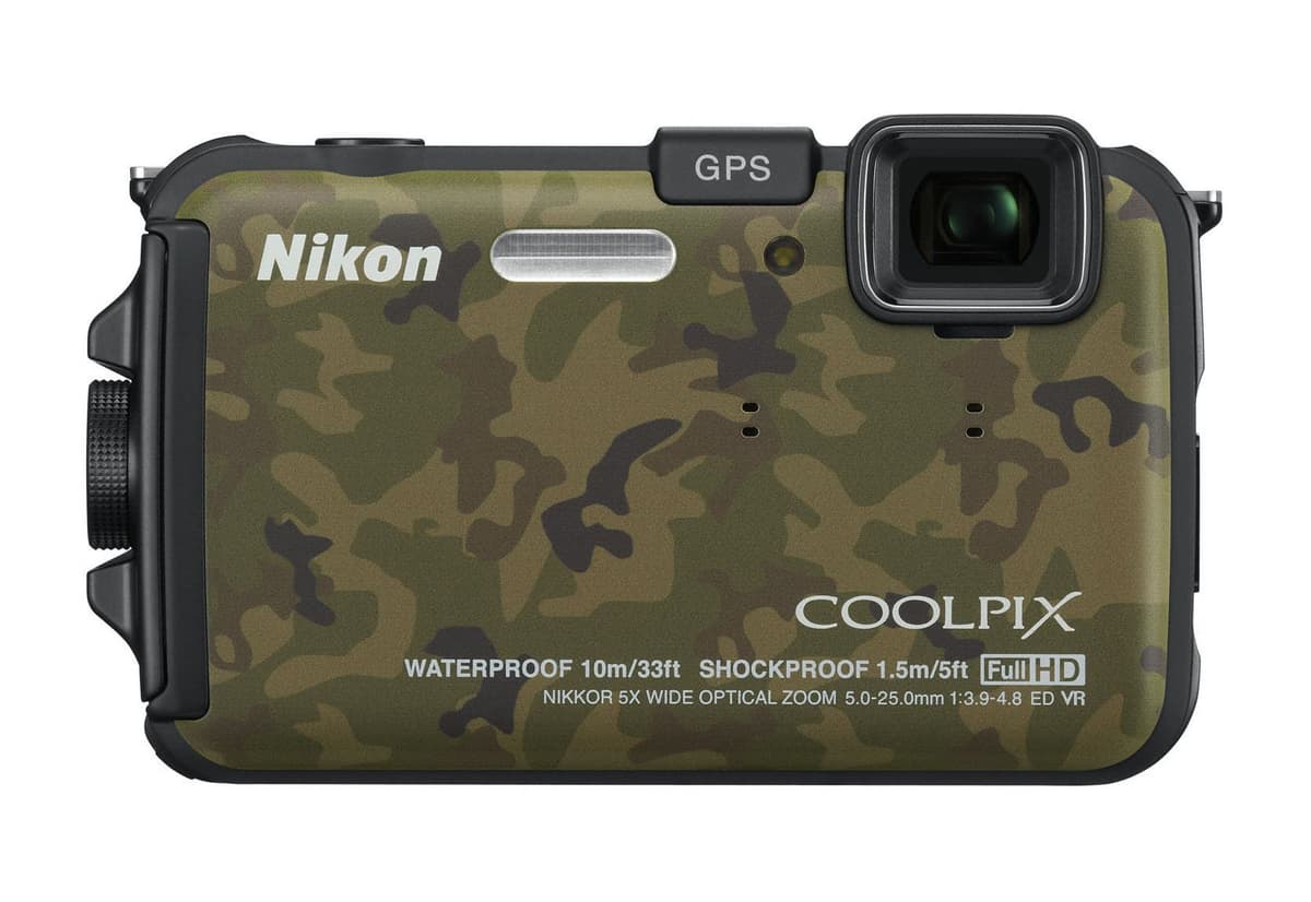 Nikon COOLPIX AW100 16 MP resistente con GPS y video Full HD (Camo) 26636