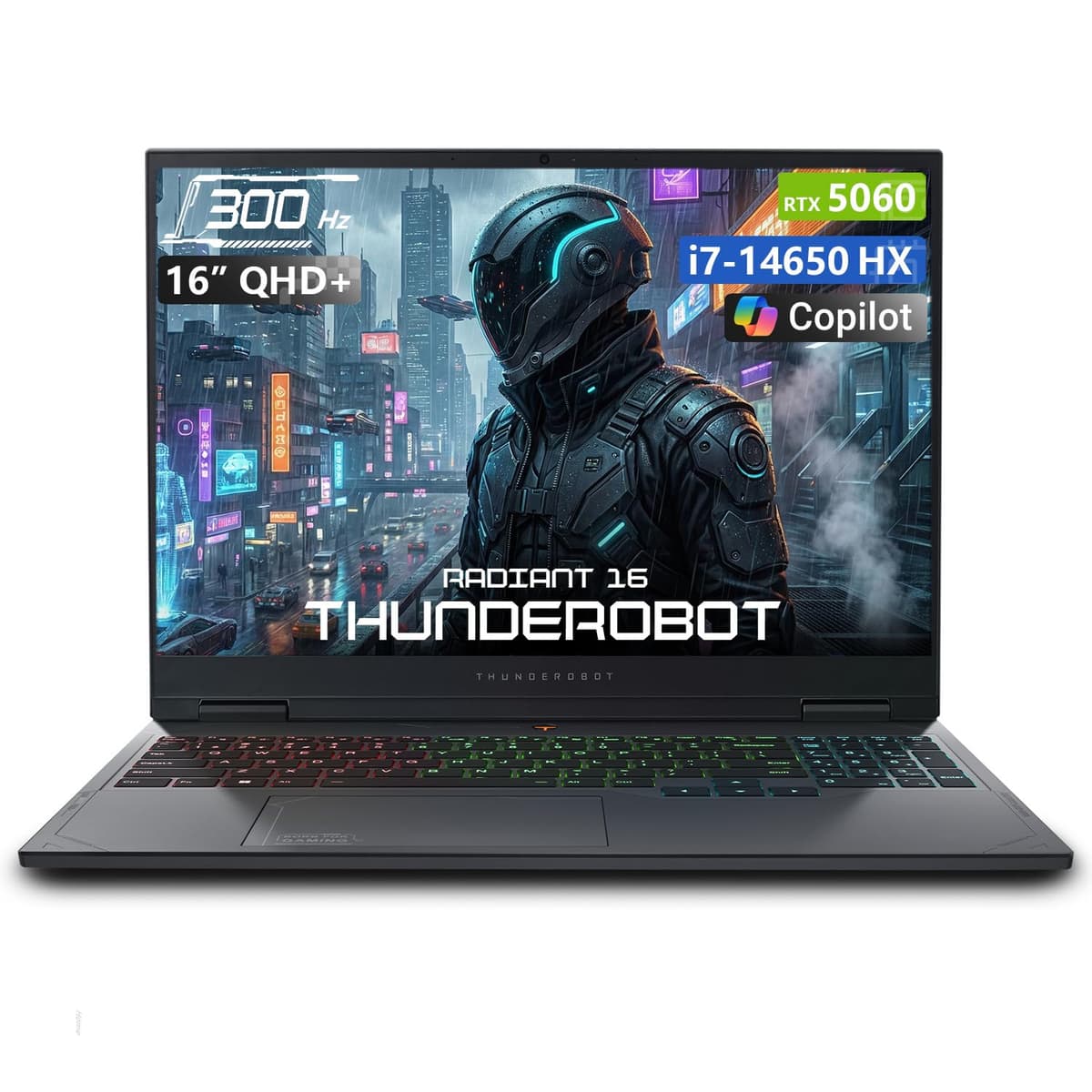 Thunderobot Radiant 16 - Laptop 16" QHD+ 300Hz, Core i7-14650HX, RTX 5060, 32GB DDR5, 1TB SSD, RGB, Win11