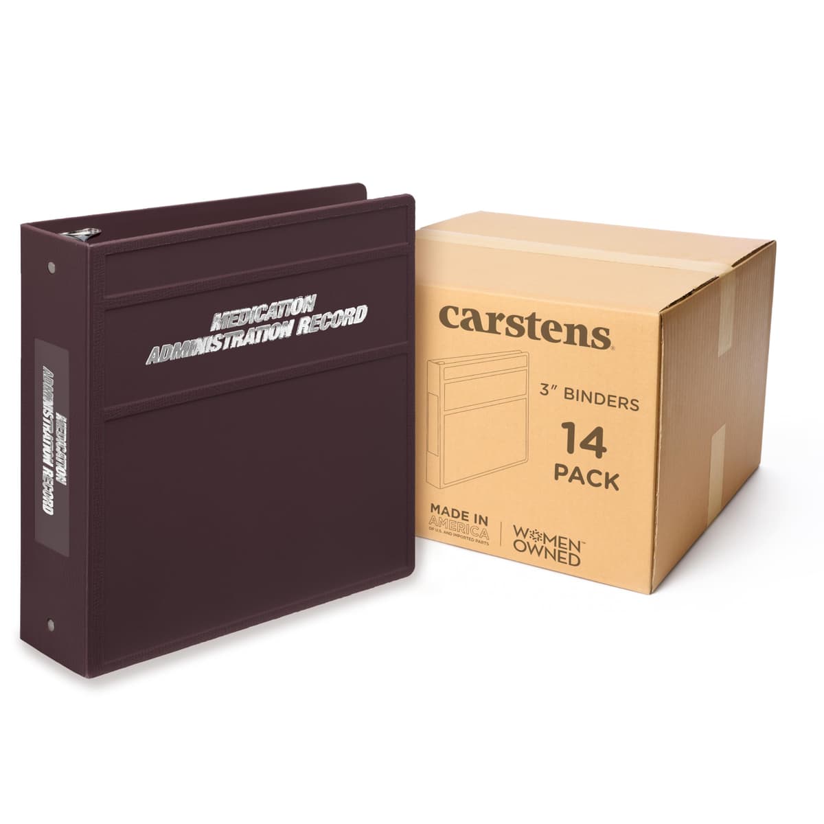 Carstens MAR-3R Archivador lateral 3" para Medication Administration Record, plum, case x14 (sin bolsillos)