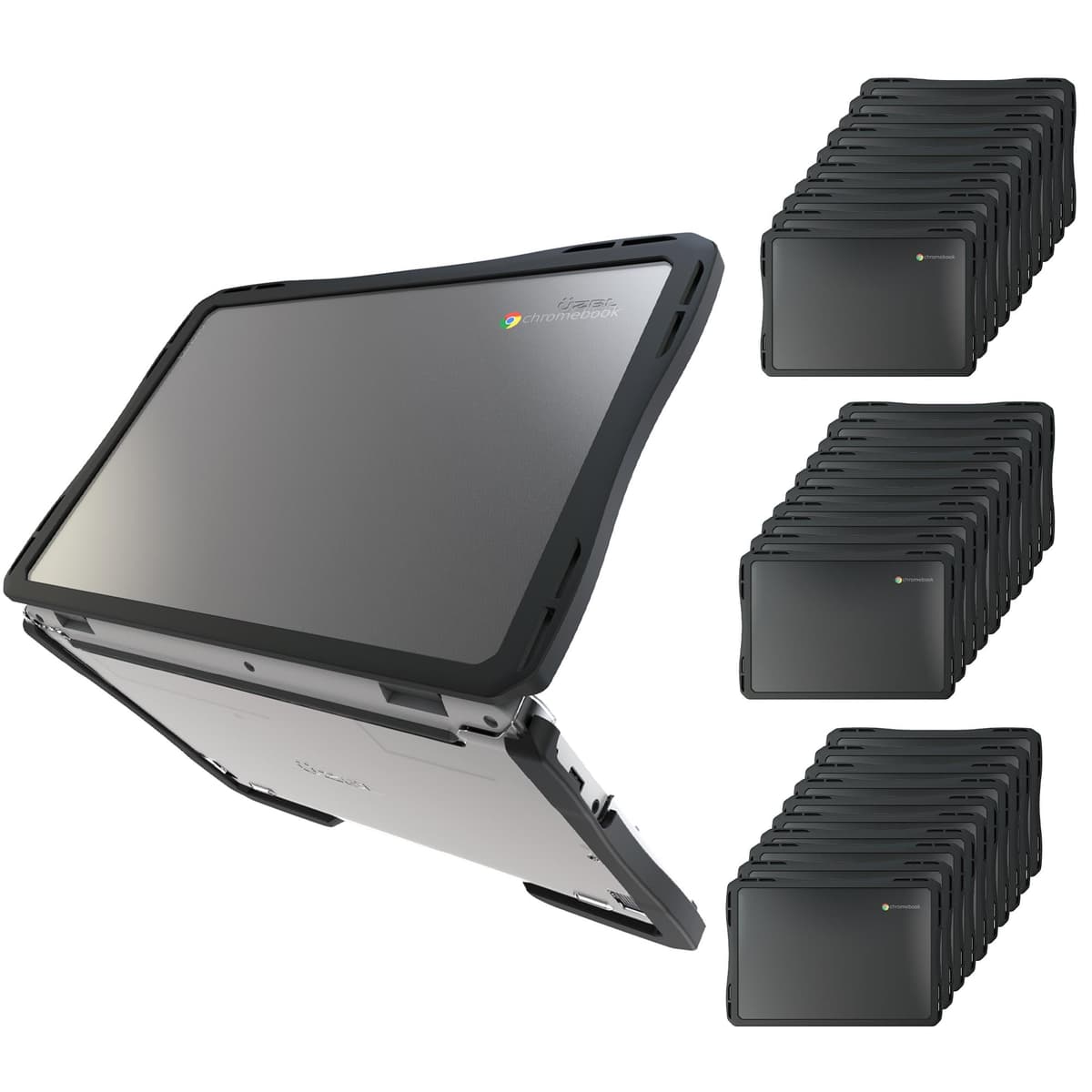 UZBL Estuche rígido transparente para Lenovo Chromebook 14e Gen 3, protección estudiantil K-12 (paquete de 30)