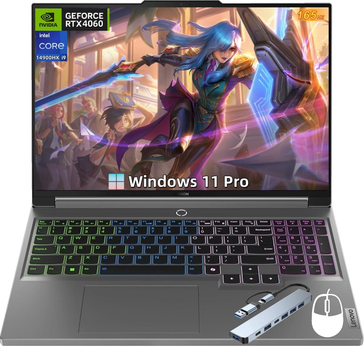 Lenovo Legion 5i 16" WQXGA 165Hz, Intel i9-14900HX, RTX 4060, 32GB DDR5, 1TB SSD, Windows 11 Pro