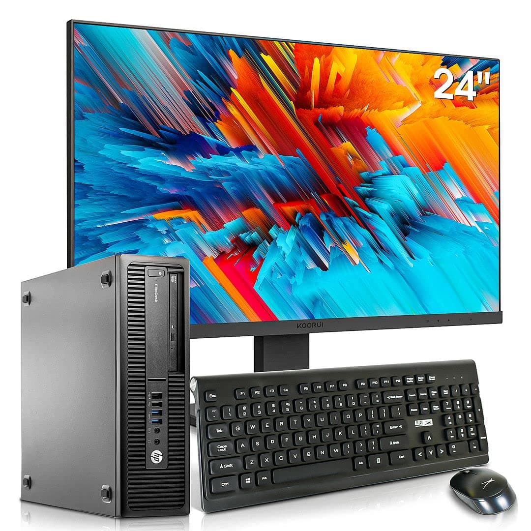 HP EliteDesk 800 G1 SFF renovada con i5-4590, 16GB RAM, 256GB SSD + 2TB HDD y monitor 24"