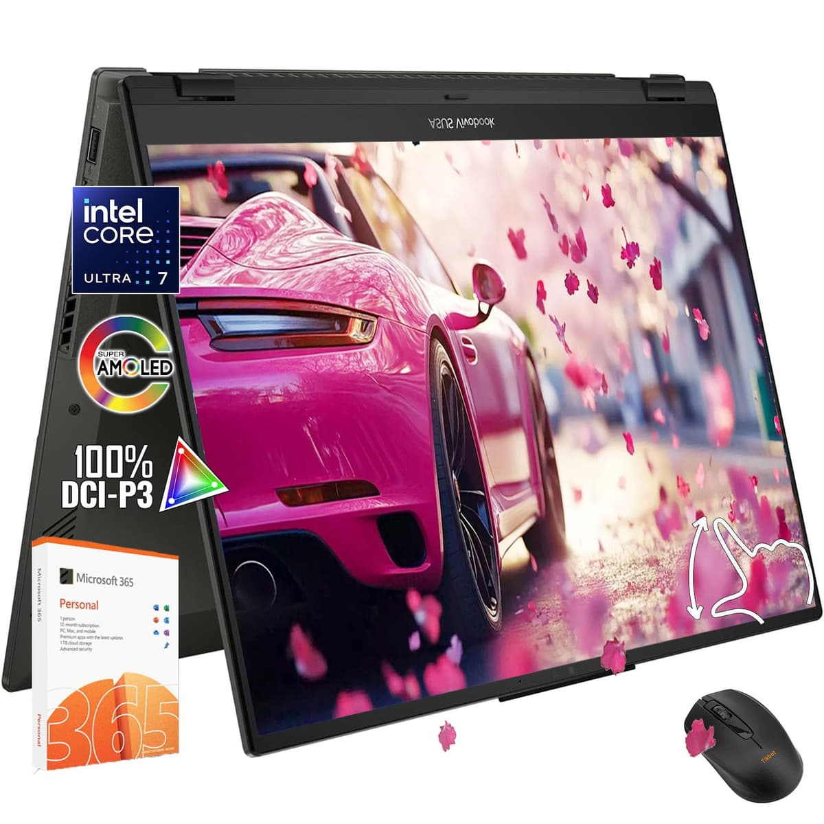ASUS Vivobook Flip 14" Pantalla Táctil 2 en 1 - OLED WUXGA - Intel Core Ultra 7 256V - 16GB RAM - 2TB SSD - Teclado Retroiluminado - Windows 11 Office 365 - Computadora Portátil Empresarial 2025