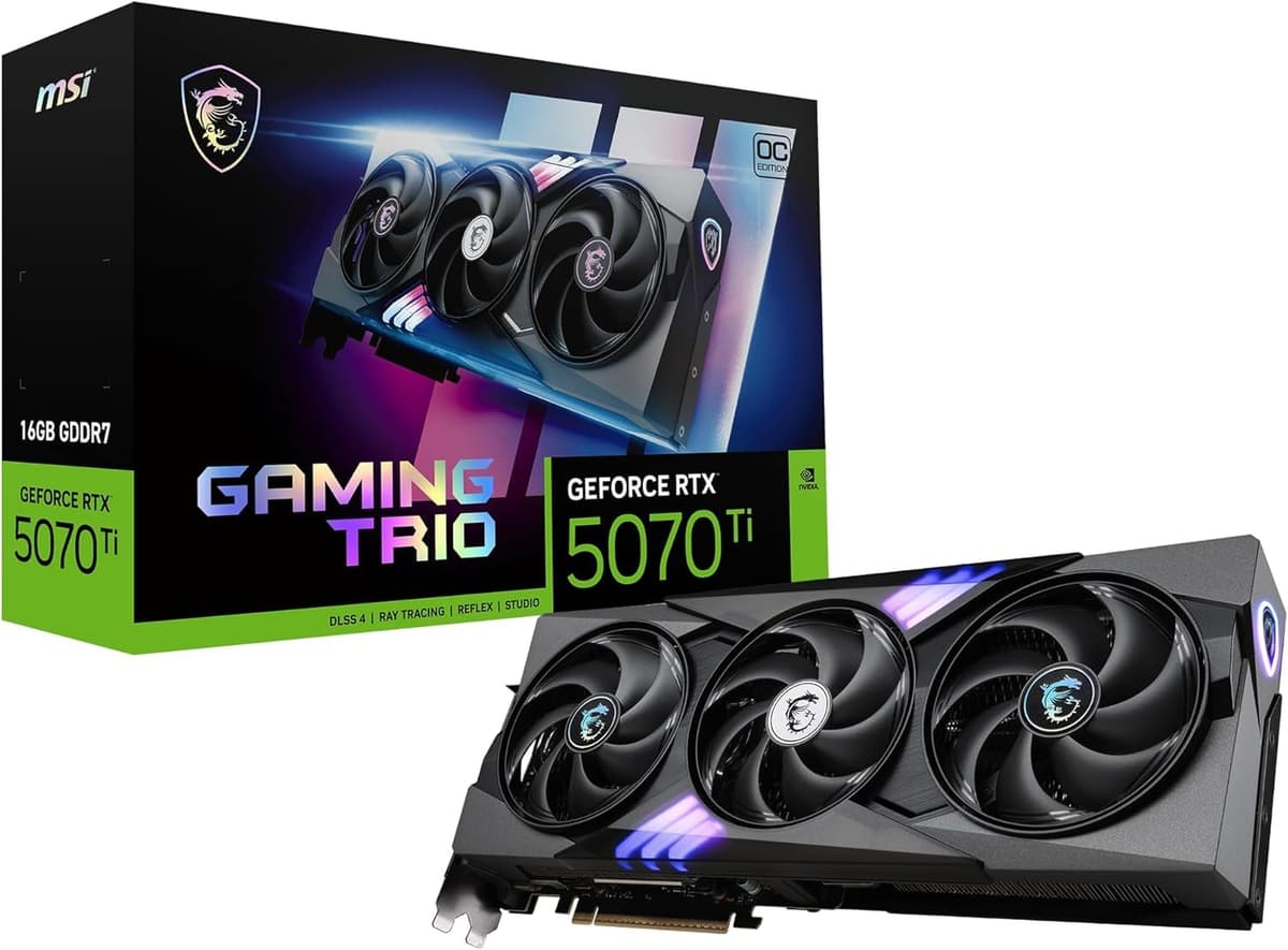 MSI GeForce RTX 5070 Ti 16G Gaming Trio OC Plus - TRI FROZR 4, RGB, 16GB GDDR7 V531-058R