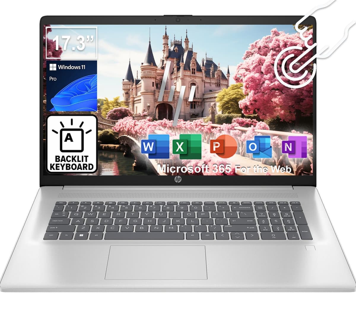Laptop HP táctil de 17.3 pulgadas para negocios | Teclado retroiluminado, lector de huellas | Intel i5 de 13.ª generación con 10 núcleos | 64 GB RAM, SSD de 4 TB | Wi-Fi 6, Bluetooth 5.3 | Microsoft 365 para la web de por vida n300i5_t
