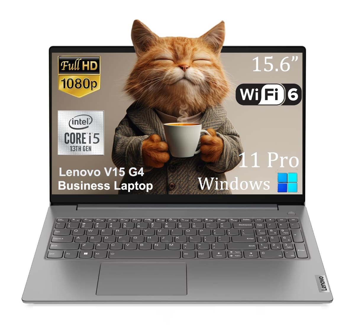 Lenovo V15 G4 Notebook Empresarial, pantalla antirreflejo FHD de 15.6", Intel i5-13420H de 8 núcleos (mejor que i7-1355U), 24 GB RAM, 1 TB SSD, Wi-Fi 6, Bluetooth 5.2, RJ-45, Windows 11 Pro, con kit de accesorios 5ave 6 en 1 Intel 8-Core i5-13420H