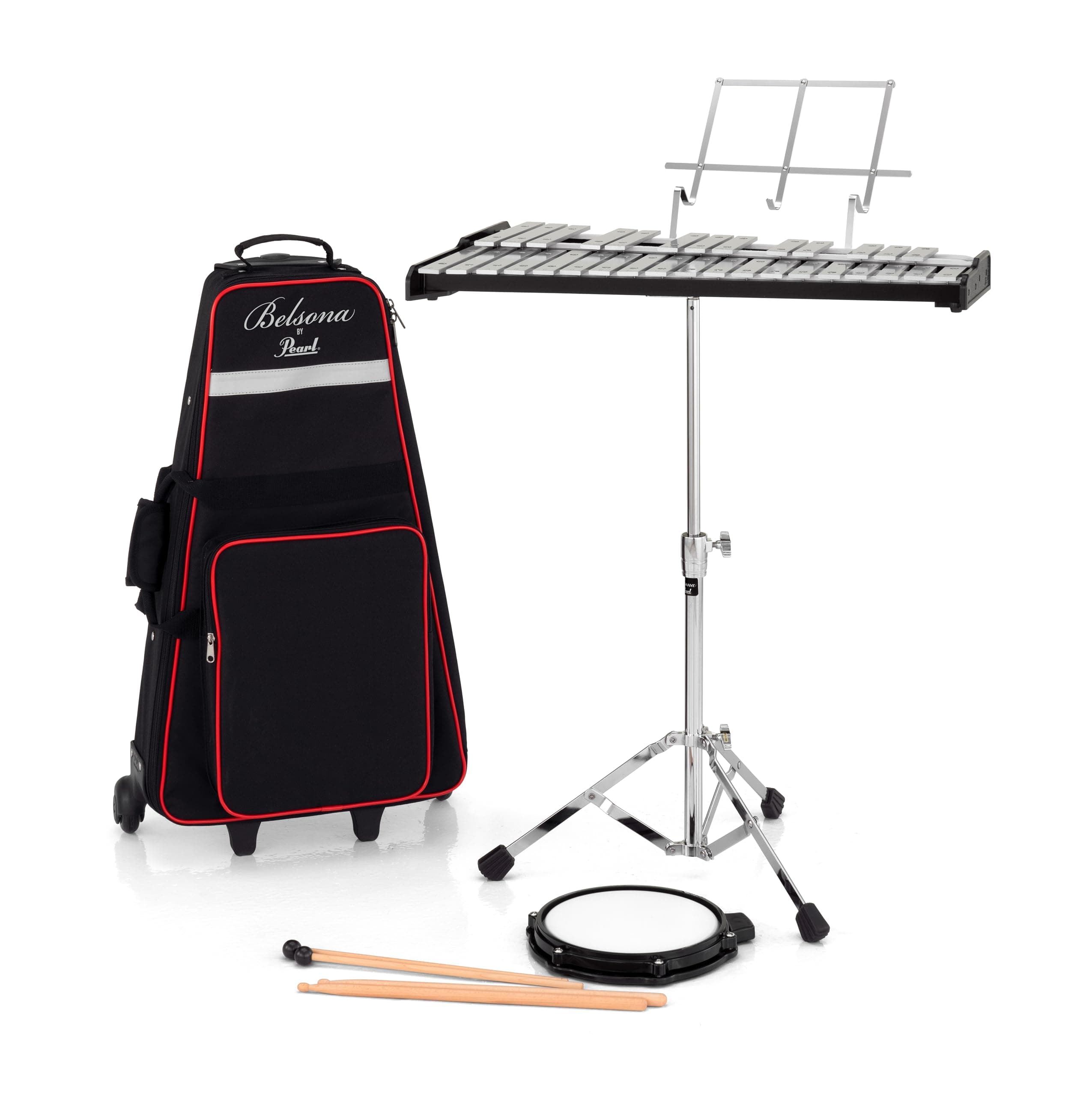 Pearl Percussion Kit PK200C con estuche tipo mochila y ruedas