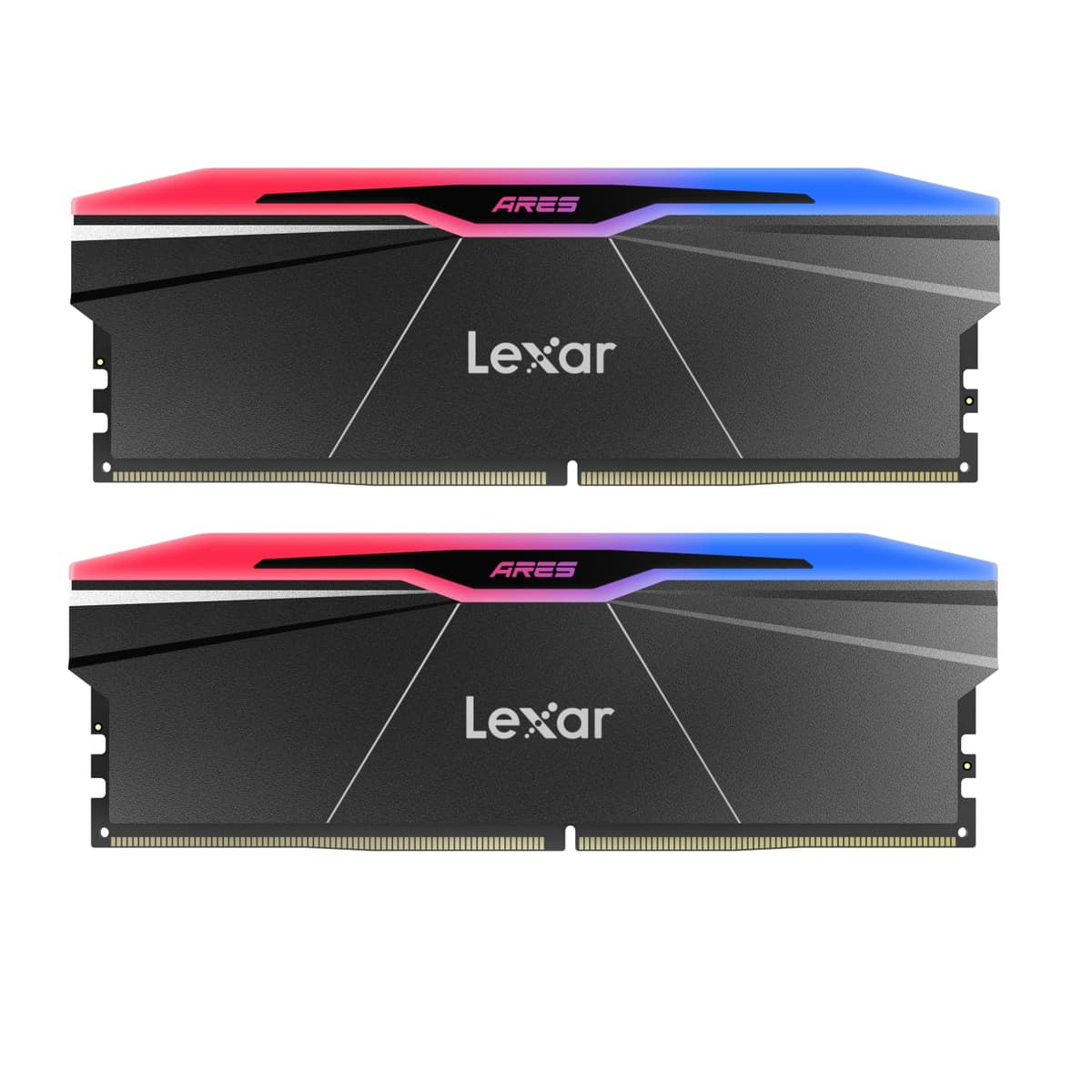 Lexar ARES Gen2 RGB DDR5 RAM Kit 32GB (2x16GB) 6000MHz CL28, Memoria UDIMM de Escritorio 288 pines para PC Gaming, Compatible con Intel XMP 3.0/DRAM impulsada por SK hynix/CL28-36-36-68/1.4V (LD5U16G60C28BR-RGD)