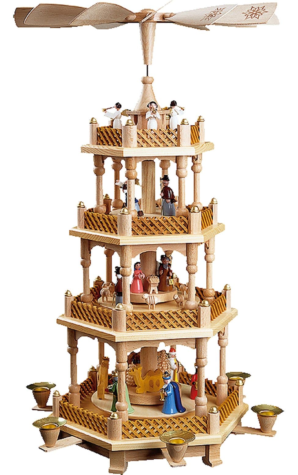 Off the Wall Toys Richard Glaesser Pyramid-4 Tiers Nativity Scene (16723)