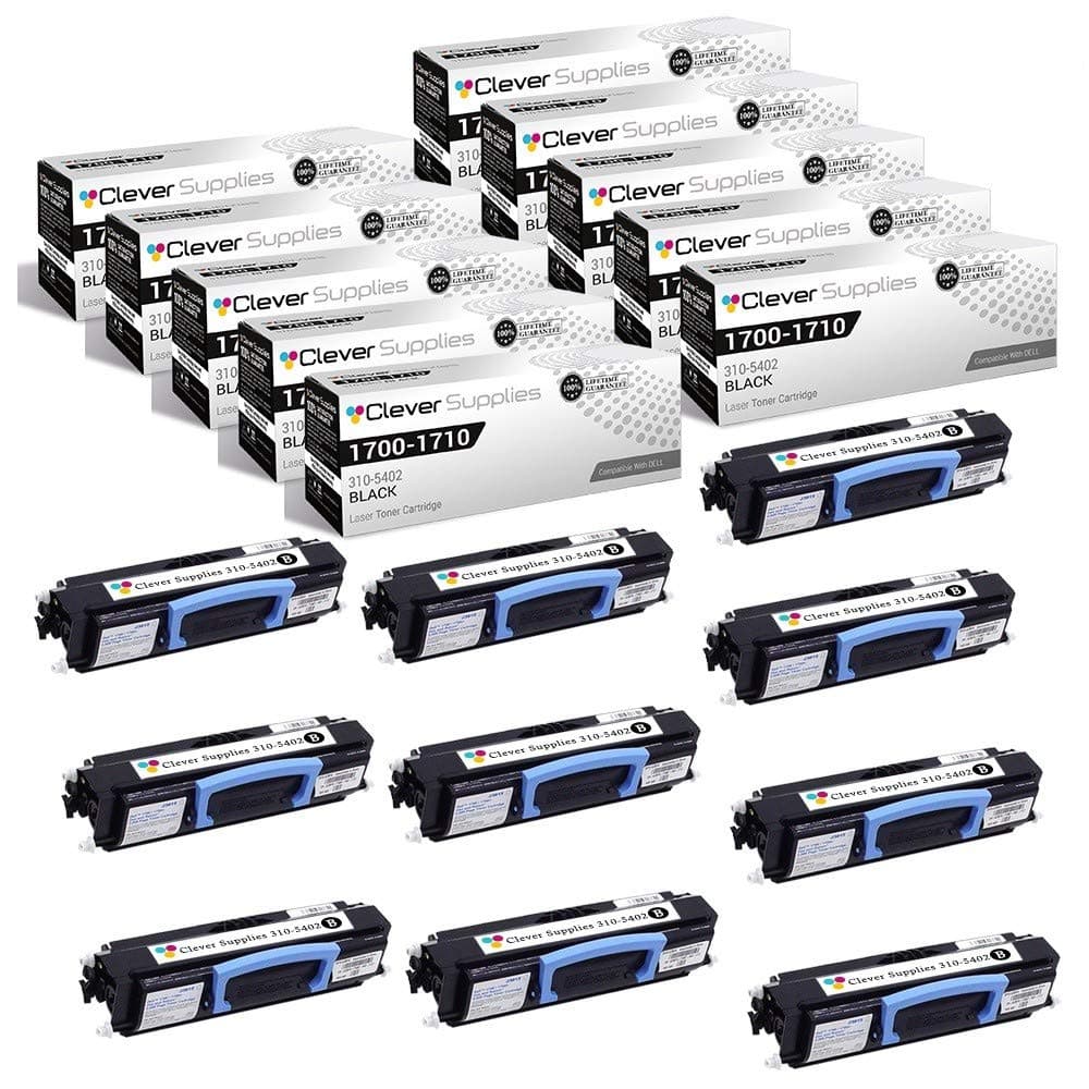 Clever Supplies CS Cartucho tambor reemplazo compatible con Dell 1700-D 310-5402 Negro 10 Pack CS-Dell-1700-D-10BK