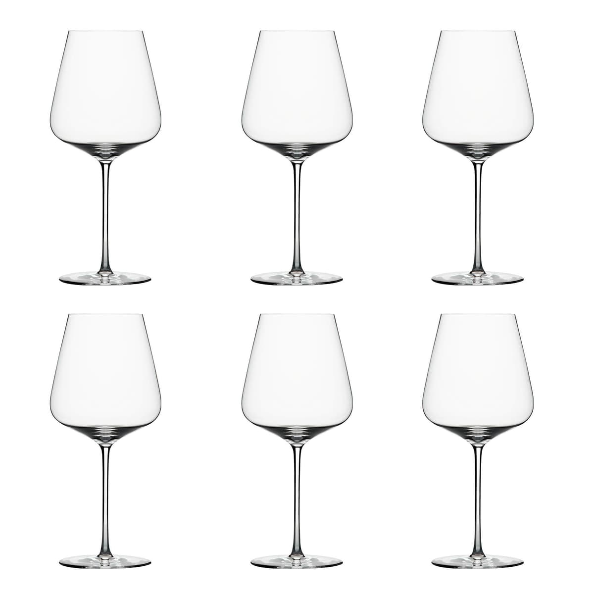 Zalto Bordeaux Glass - Copas de cristal soplado para vinos tintos de cuerpo completo, set de 6 11200