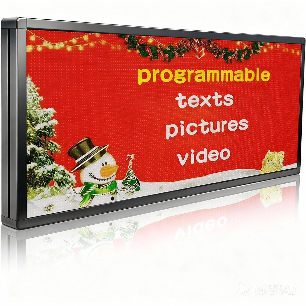 JINBLIZZARD P6 - Letrero LED programable P6 160x64 píxeles con WiFi y matriz color RGB JBS-P6-5×2-1