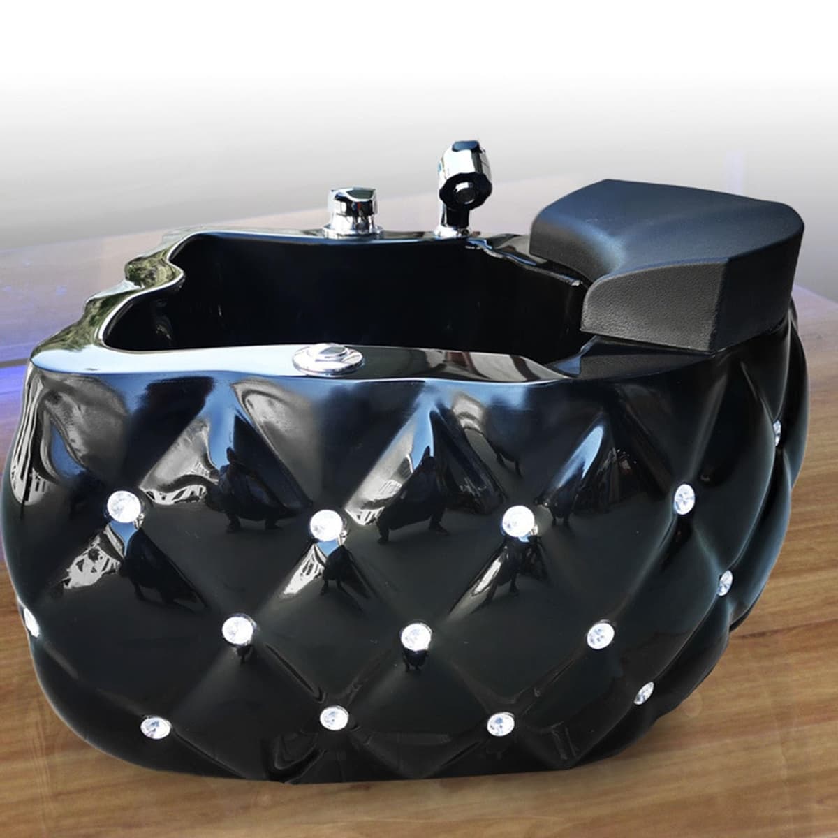 AYHARYLH Foot Bath Spa Acrílico - Tina de hidromasaje portátil con bomba (Color: Black, con bomba) 123