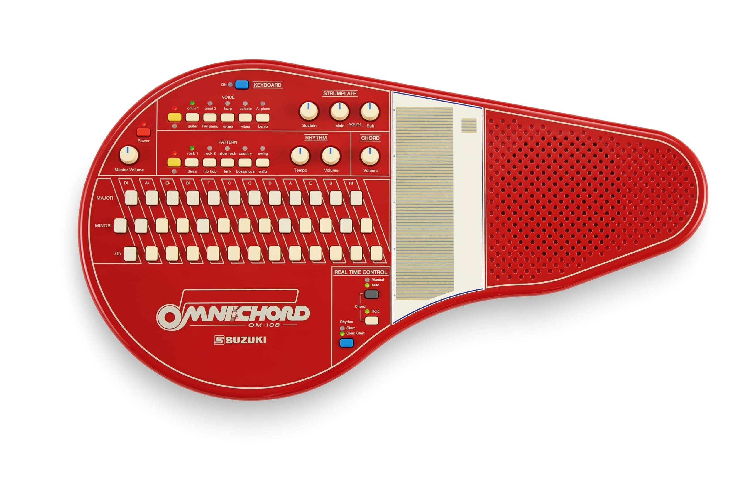 Suzuki OM-108 Omnichord, Edición Limitada Roja OM-108RED-LTD