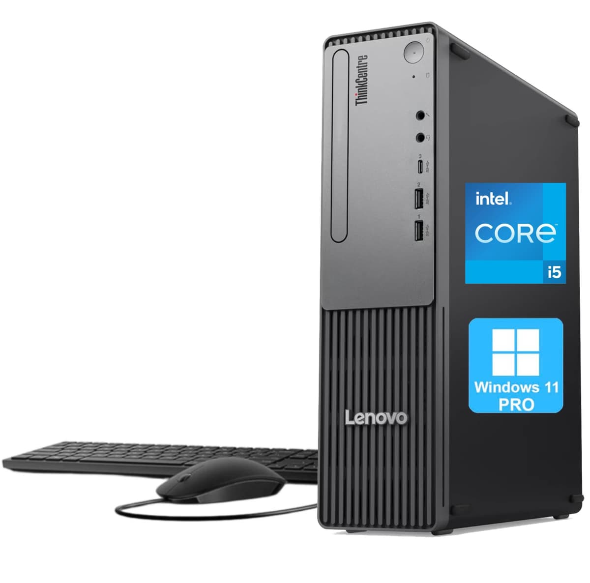 Lenovo ThinkCentre Neo 30s Gen 5 SFF Computadora de Escritorio Comercial, Último Intel Core i5-13420H de 13.ª Gen, 64GB DDR5, 4TB SSD PCIe, USB-C, HDMI, VGA, RJ-45, Wi-Fi, Teclado y Mouse con Cable, Windows 11 Pro