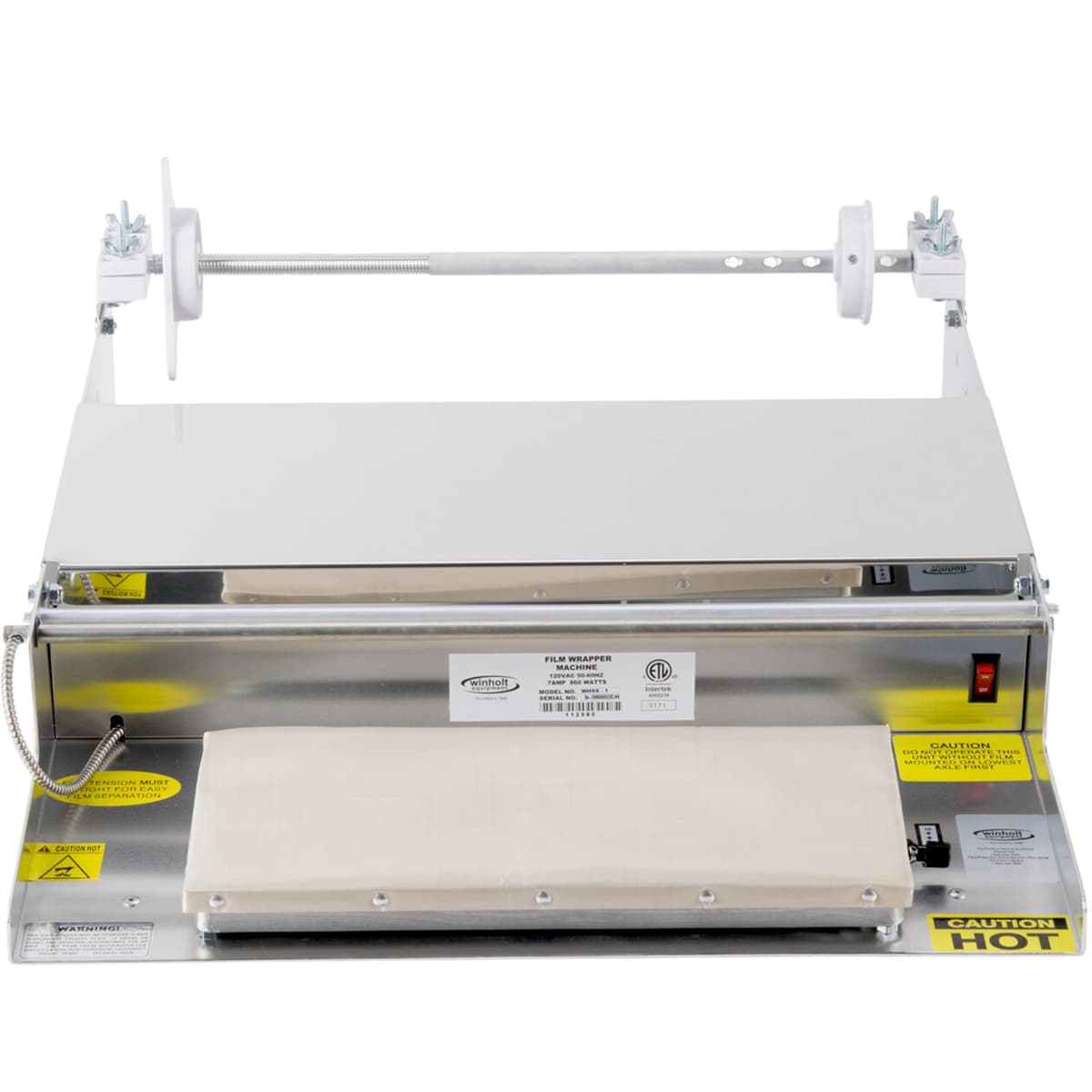 Winholt WHSS-1 Dispensador de film, tipo mostrador, aluminio y acero inoxidable