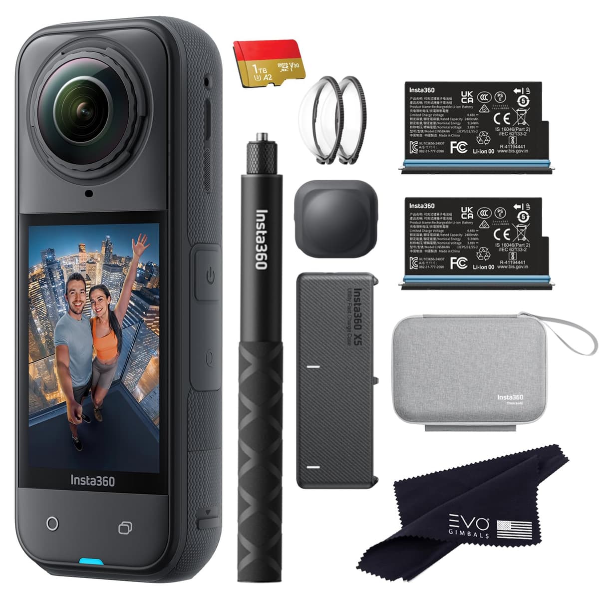 Insta360 X5 Essentials Bundle - Cámara 360 8K con accesorios esenciales (1TB) X5-Essentials Bundle-1TB