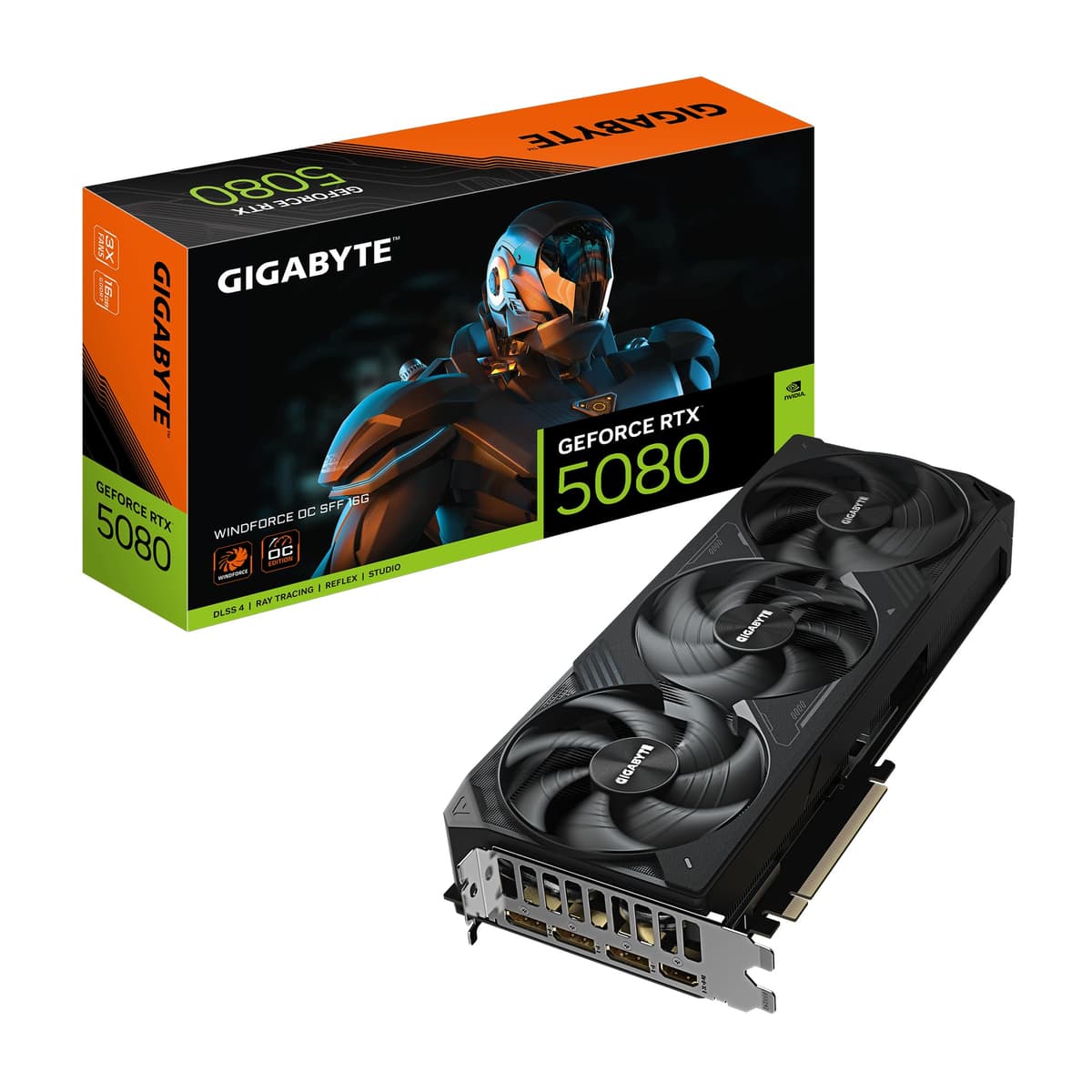 Gigabyte GeForce RTX 5080 WINDFORCE OC SFF 16G - 16GB GDDR7, PCI-E 5.0, GV-N5080WF3OC-16GD