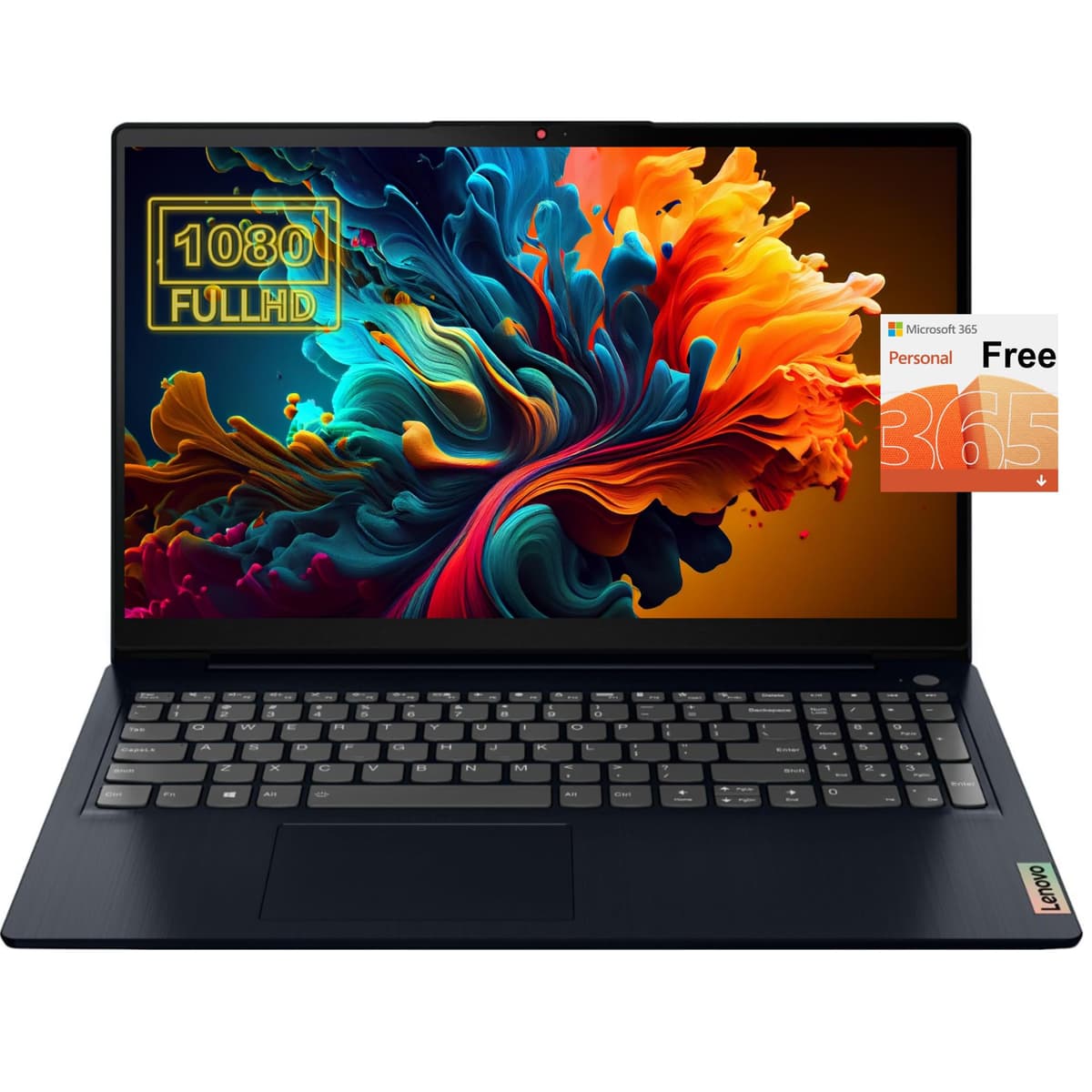 lenovo est IdeaPad 15.6'' FHD Laptop, 20GB RAM, 1TB SSD, Intel Pentium Silver N6000,1 año Microsoft Office 365, cámara web, Type-C, lector de tarjeta SD, Wi-Fi 6, Windows 11, JVQ MP Negro