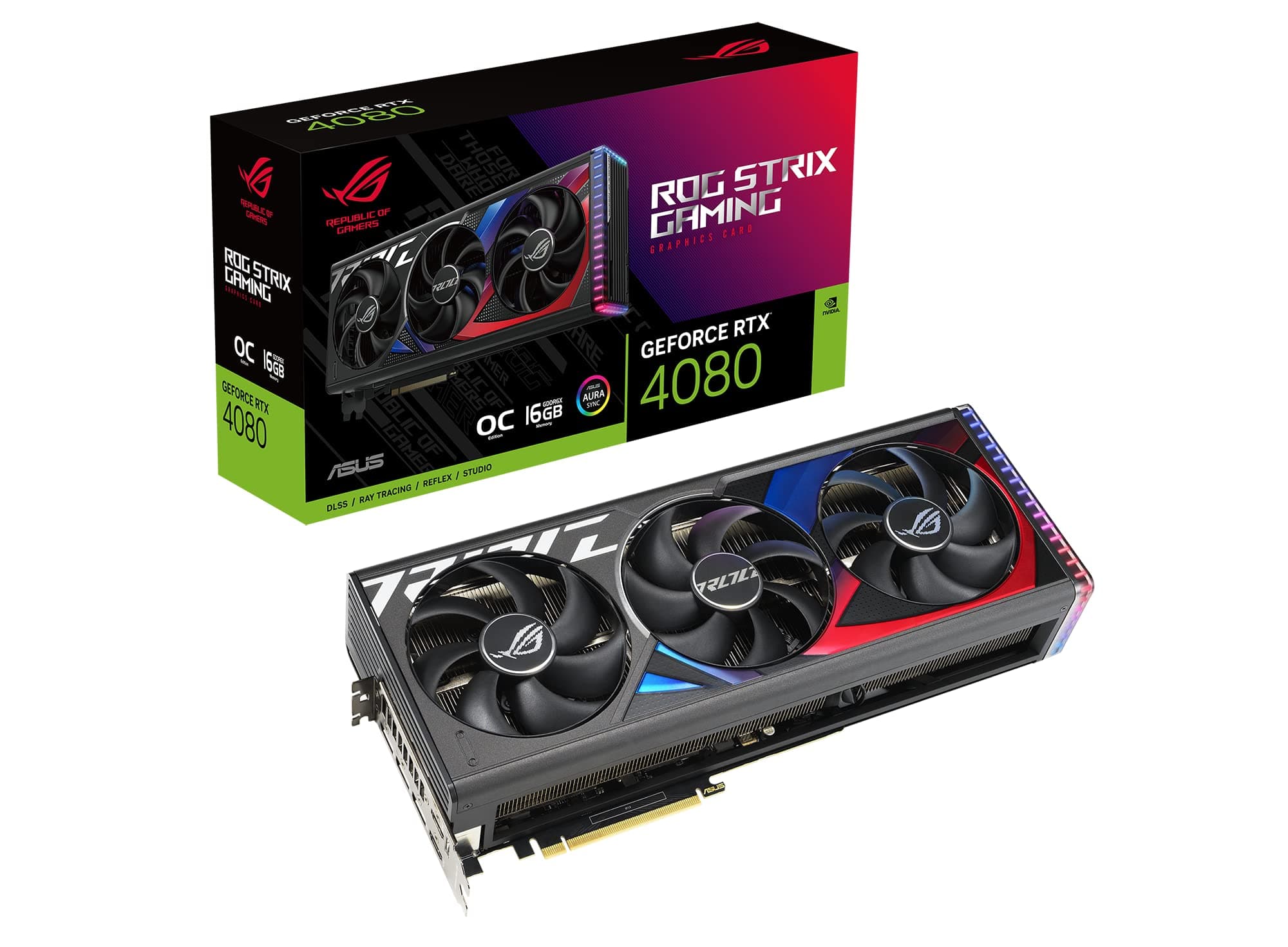 ASUS ROG Strix GeForce RTX 4080 OC Edition - Tarjeta Gráfica Gaming 16GB GDDR6X ROG-STRIX-RTX4080-O16G-GAMING
