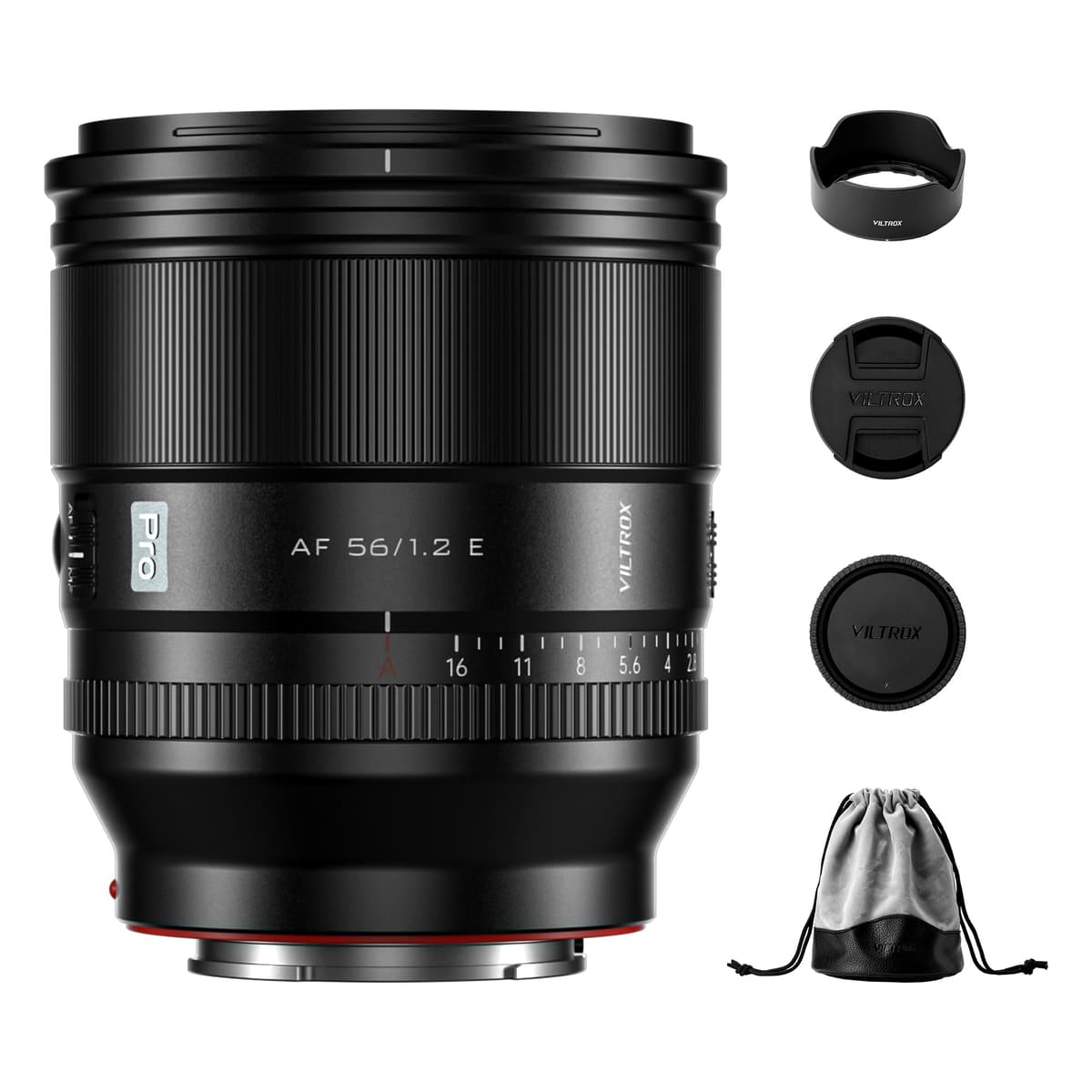 VILTROX AF 56mm F1.2 Pro E para montura Sony E, lente fija angular de 56 mm f/1.2 APS-C con motor HyperVCM compatible con cámaras Sony a7IV a7RV a9II a7CII ZVE1 A1 a6700 a6400 WY-56mm F1.2 E