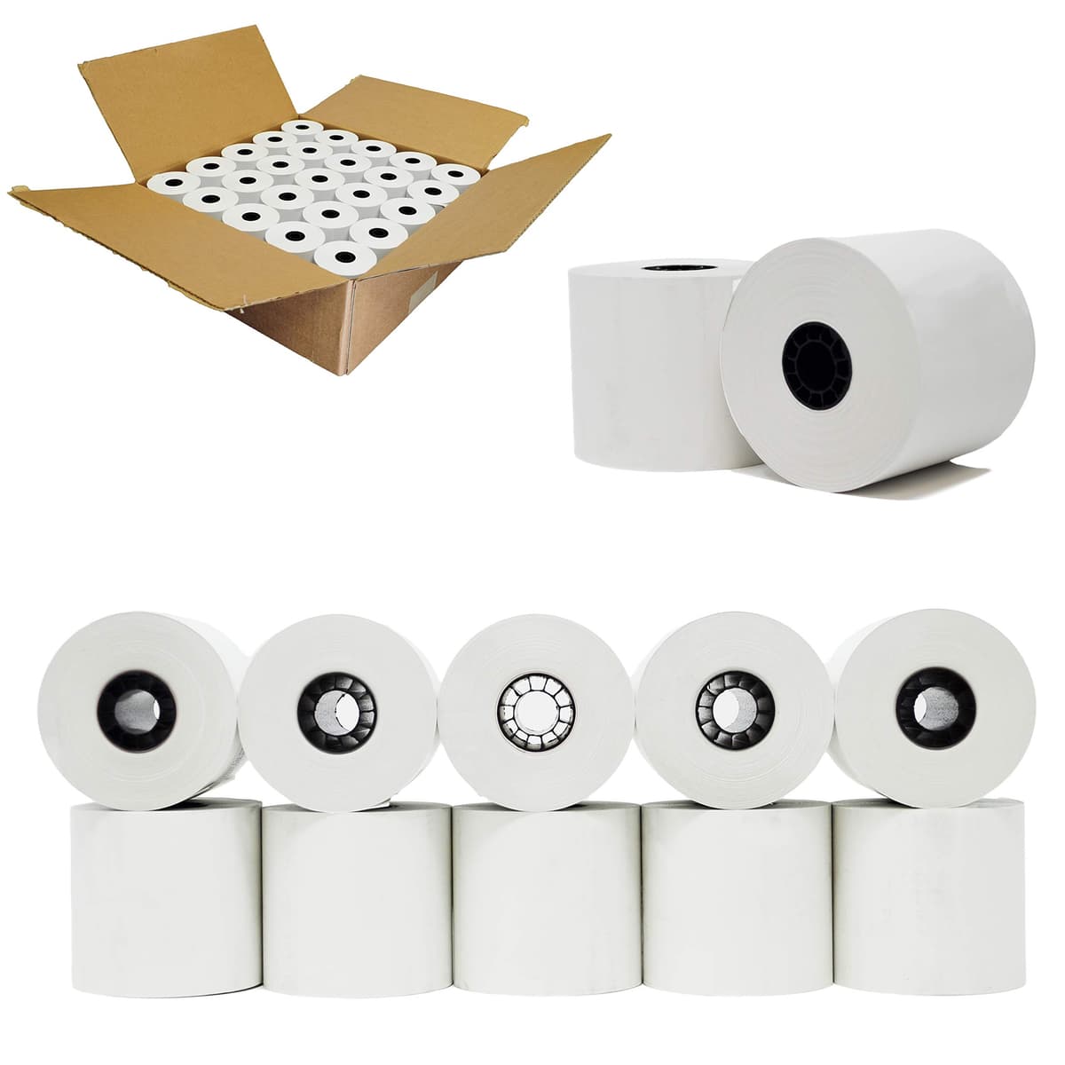 BuyRegisterRolls 2 1/4 x 230ft 1-Ply Thermal Paper (48 Gsm) - 500 Rolls BRR