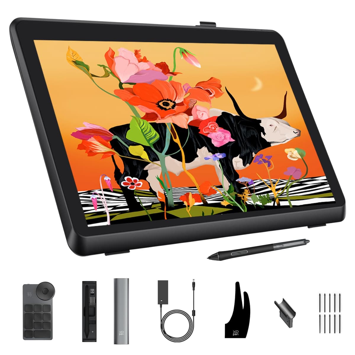 XPPen Artist Pro 22 Gen2 Tableta de Dibujo con Pantalla 2.5K QHD, Lápiz con 16384 Niveles de Presión, Teclado Inalámbrico Keydial, 99% Adobe RGB, △E<1, Pantalla ADS-IPS Laminada Completa 21.5"