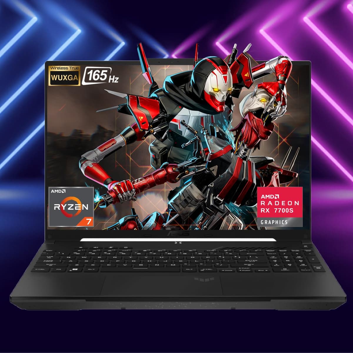 ASUS TUF 16" Gaming con Ryzen 7 7735HS, Radeon RX 7700S, 64GB DDR5, 2TB SSD, 16" FHD+ 165Hz, Windows 11 Pro FA617