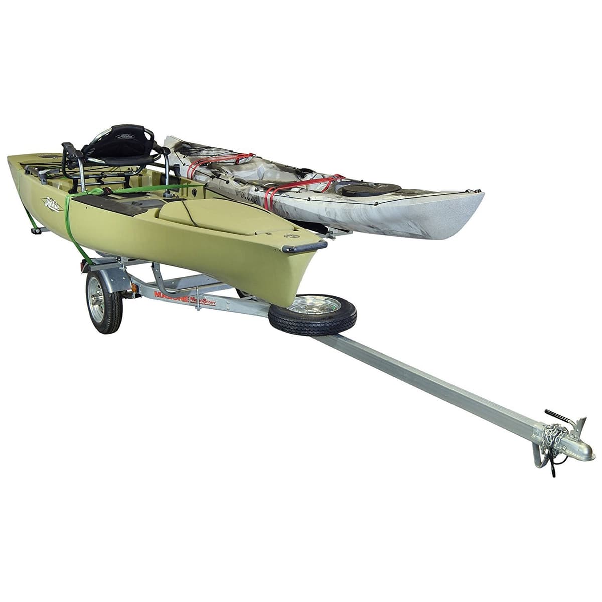Malone MPG461B2 MicroSport 2 Remolque para Kayaks con 2 Soportes tipo Bunk y Llanta de Repuesto