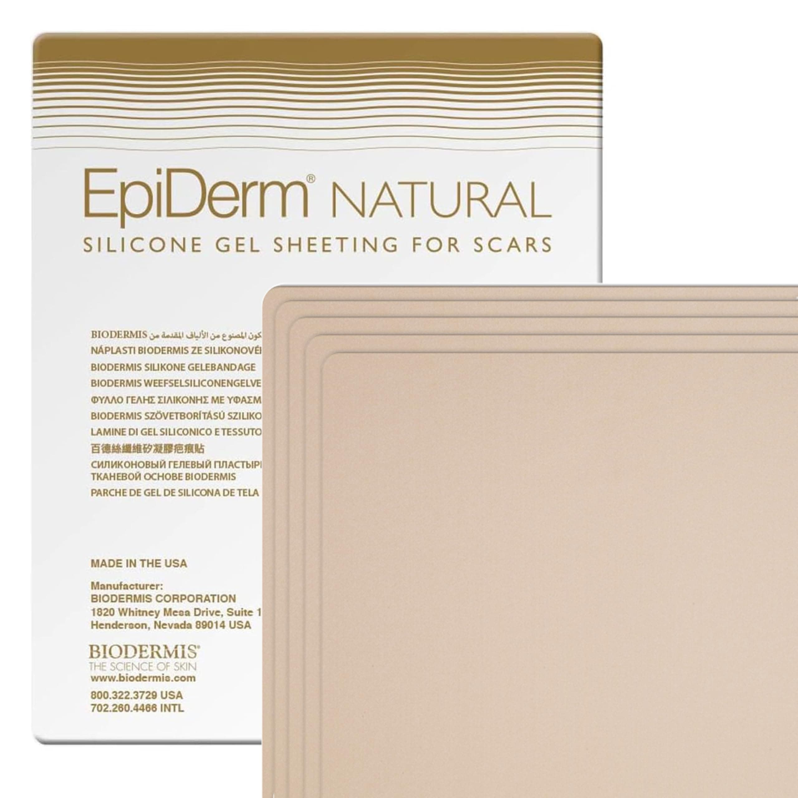 Biodermis EpiDerm Large Silicone Scar Sheets 11" x 15.75" - Reutilizable, 5-Pack EDGTNT-5116