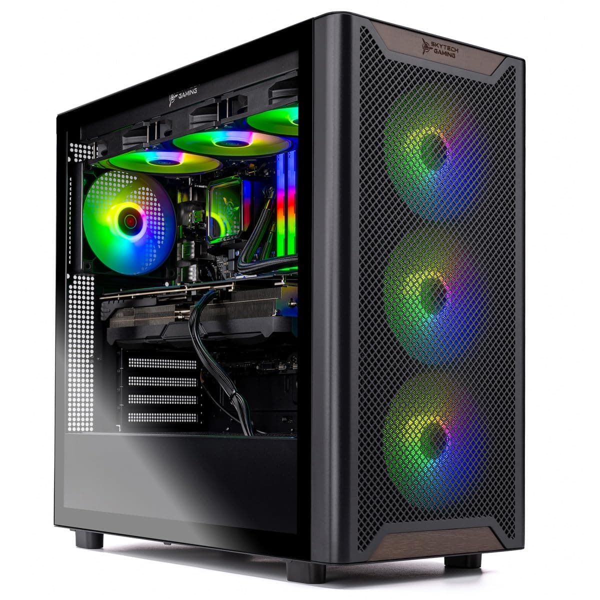 Skytech Gaming Chronos 3 Desktop PC - Ryzen 7 9700X, RTX 4060, 1TB NVMe, 32GB DDR5 RGB, 360mm ARGB AIO, Wi-Fi, Windows 11 ST-CHRONOS3-1833-B-AM