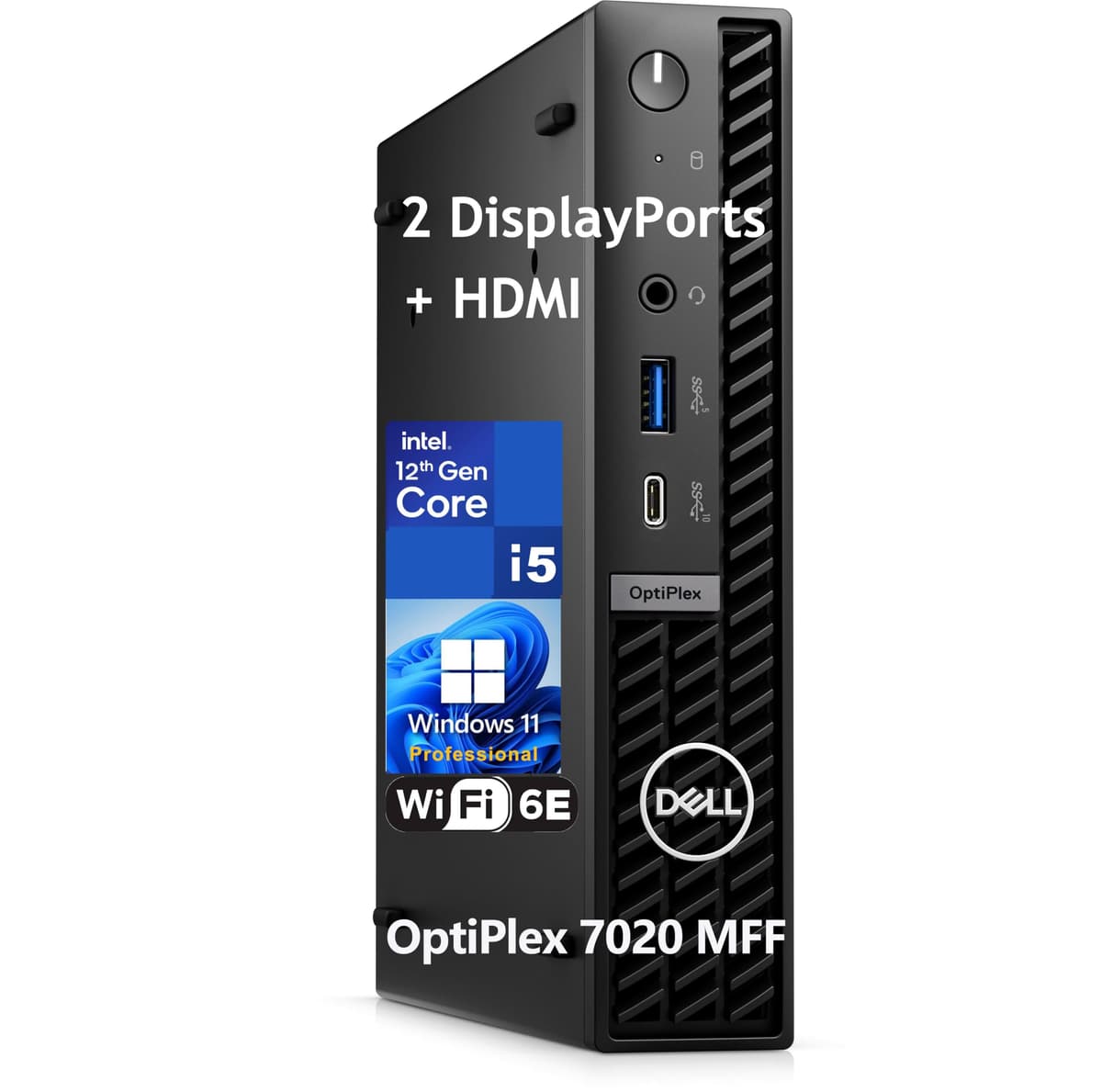 Dell OptiPlex 7020 Micro - Intel i5-12500T, 32GB DDR5, 1TB PCIe SSD, Windows 11 Pro OptiPlex 7020 MFF