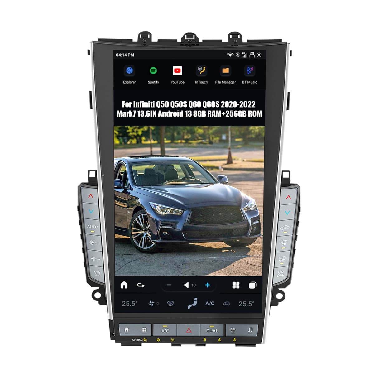 AUCARAUTO AuCar Android 13 Mark 7, 13.6" para Infiniti Q50/Q60 2020-2022, 8GB RAM 256GB ROM MK7
