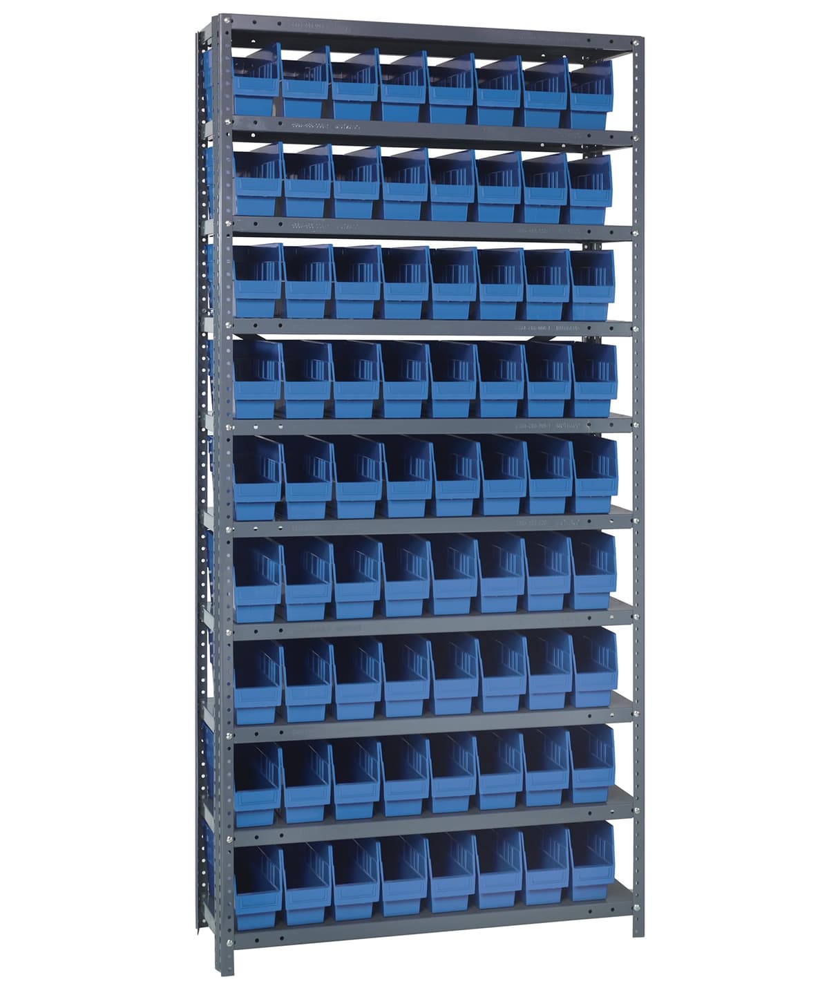 Quantum Storage Systems 1275-201BL Estantería metálica con 72 contenedores azules STORE-MORE