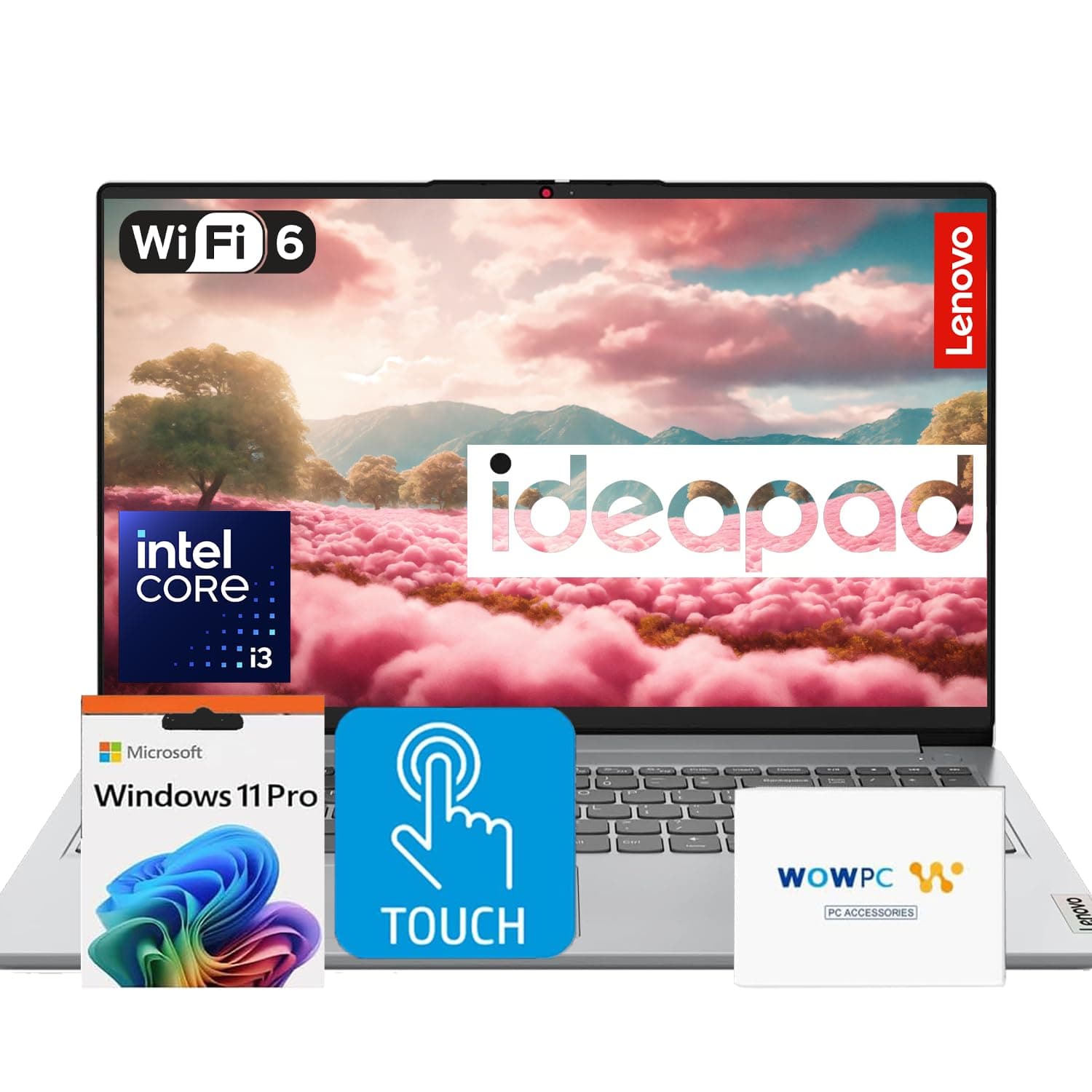 Lenovo ideapad 15.6" táctil, Intel Core i3 6 núcleos, 40GB RAM, 2TB SSD, Windows 11 Pro