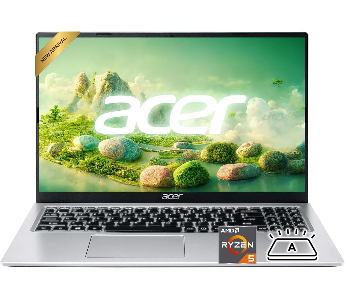 acer Aspire 3 Premium Slim Laptop con Teclado Retroiluminado - AMD Ryzen 5 7430U - 32 GB RAM - 2 TB SSD - Pantalla FHD 15.6" - Wi-Fi 6 Rápido - Cámara Web - Copilot AI Chat - Windows 11 Pro