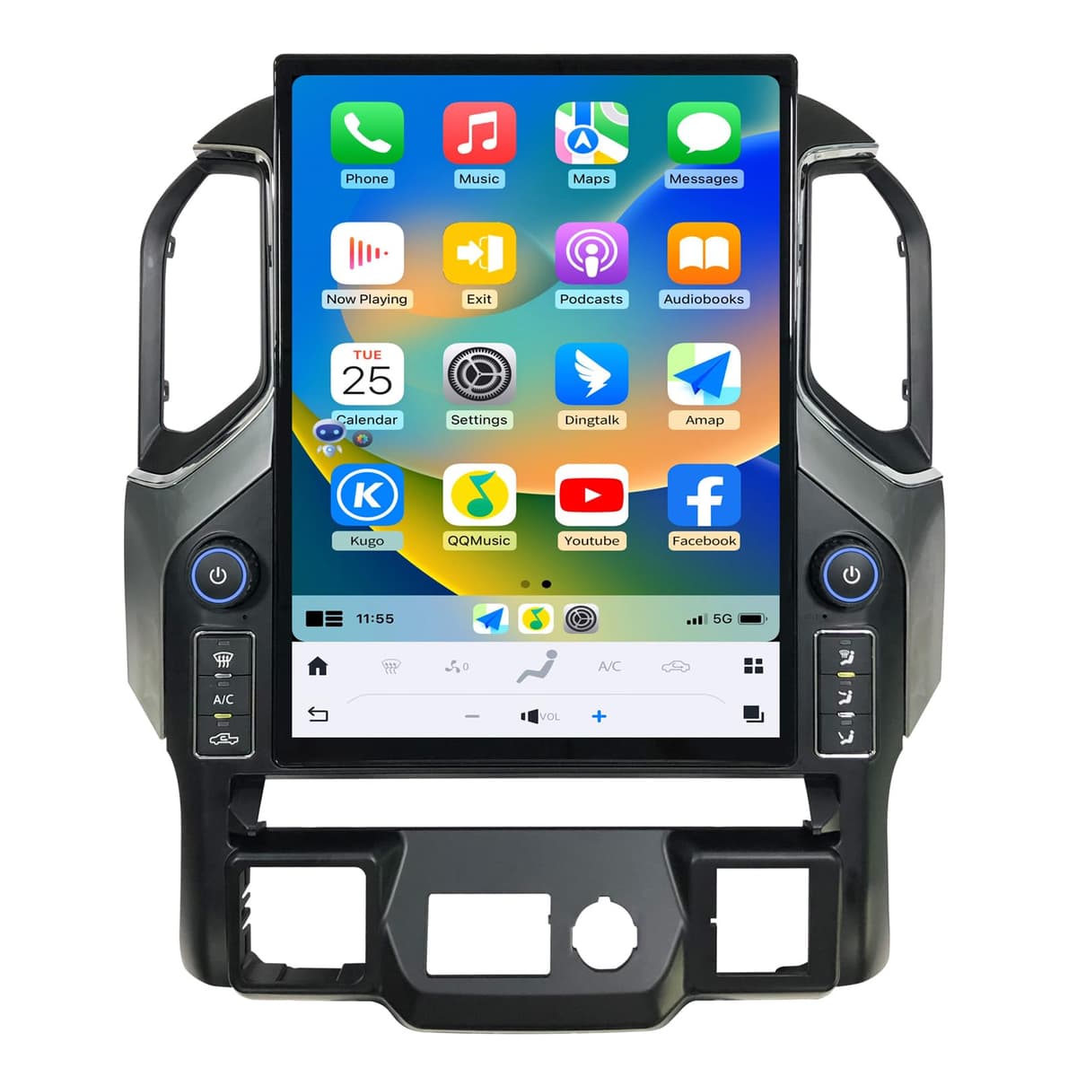 KiriNavi Radio Android 13 15.6" para Chevrolet Silverado / GMC Sierra 2019-2023 con CarPlay y Android Auto