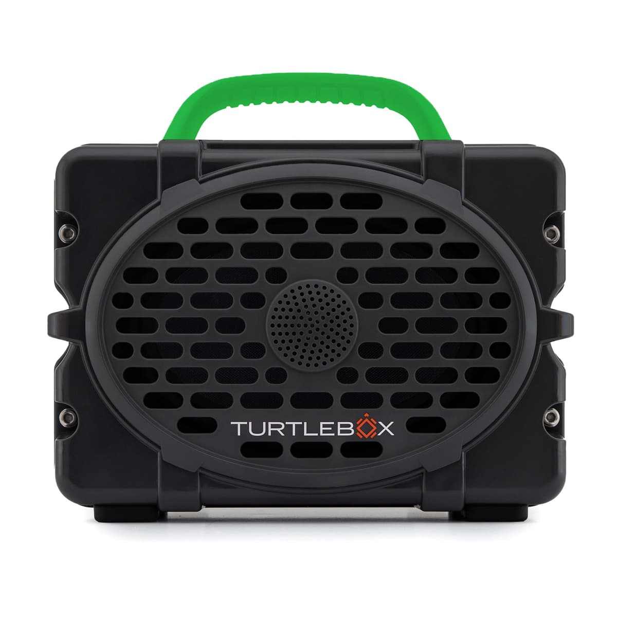 Turtlebox Original Gen 3: Parlante Bluetooth Portátil para Exteriores - Súper Potente (120 dB), Impermeable (IP67), Robusto, Resistente a Impactos, Batería de 3 Días | Modo Fiesta: Emparejamiento Estéreo Ilimitado, Gris/Verde Kelly TB-ORIG-G3-GRAY-KL GRN-KL GRN-1